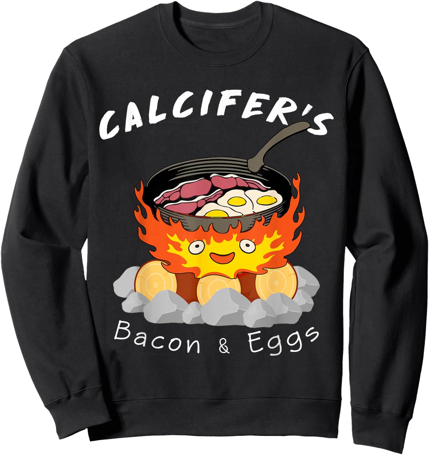 Food lover, Calcifer's bacon and egg Cook Sweatshirt - Sweatshirt | Black