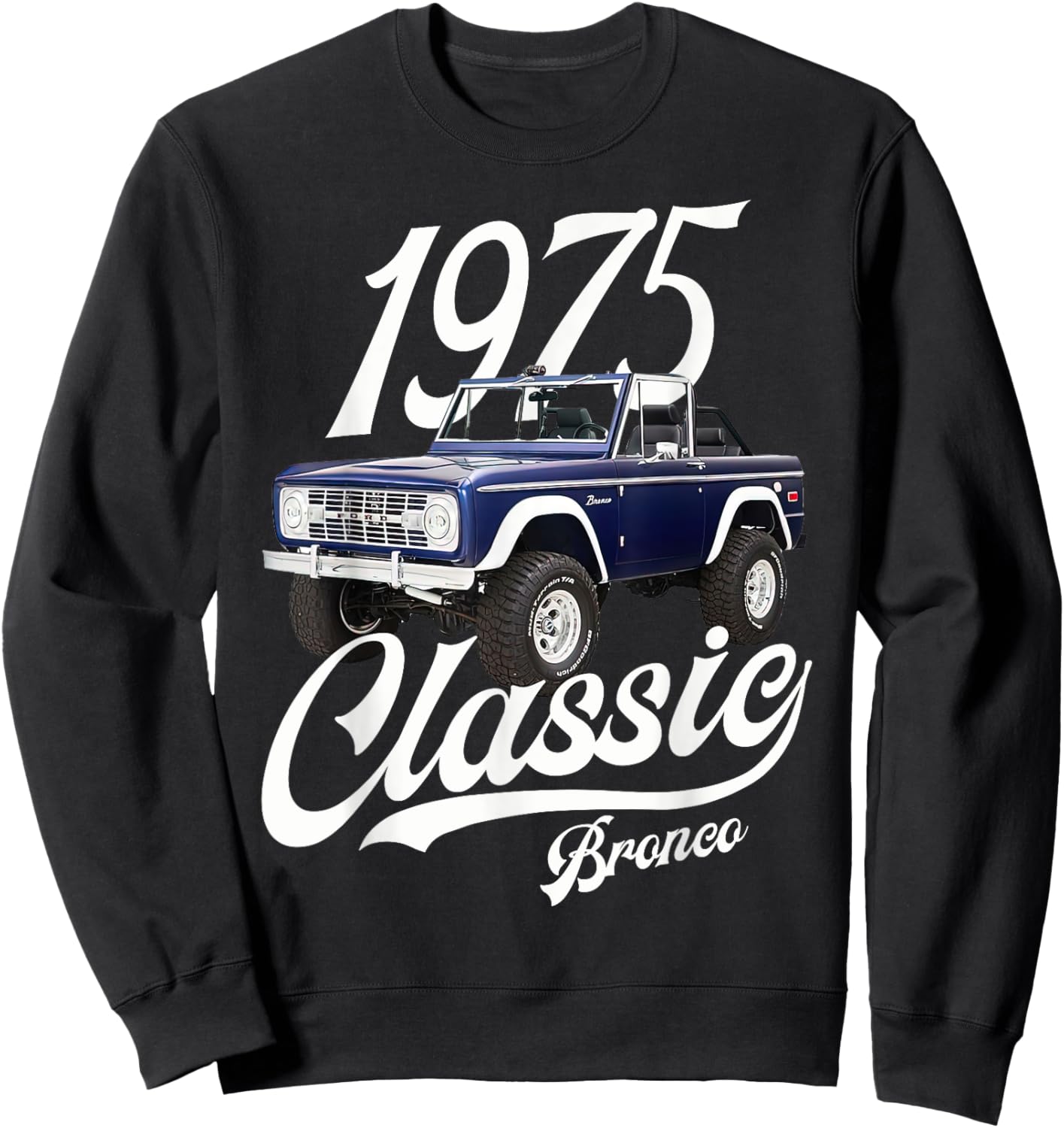 Classic bronco 1975 Navy Blue Knoxville Sweatshirt - Sweatshirt | Black