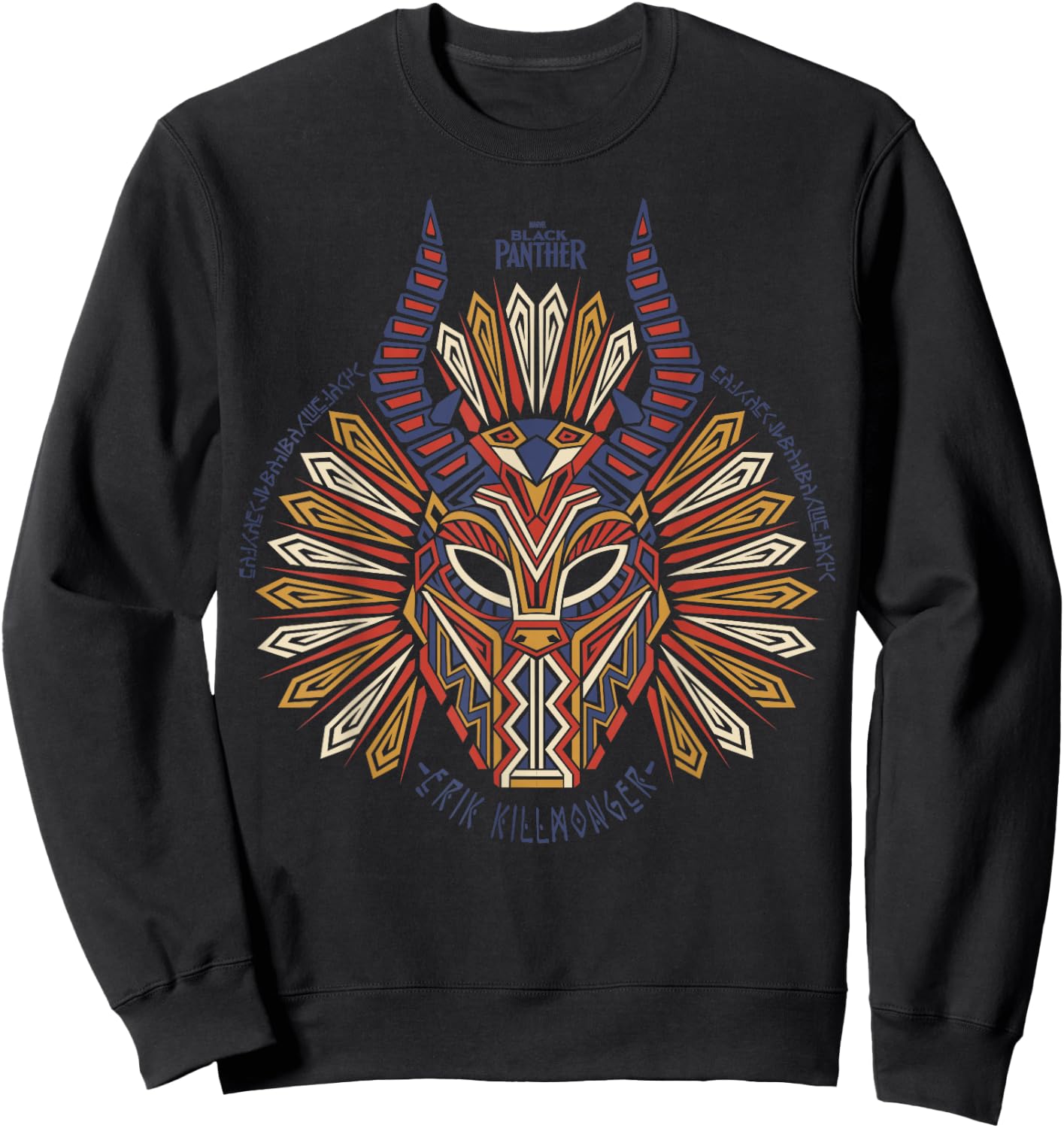 Marvel Black Panther Movie Geo Killmonger Graphic Sweatshirt - Sweatshirt | Black