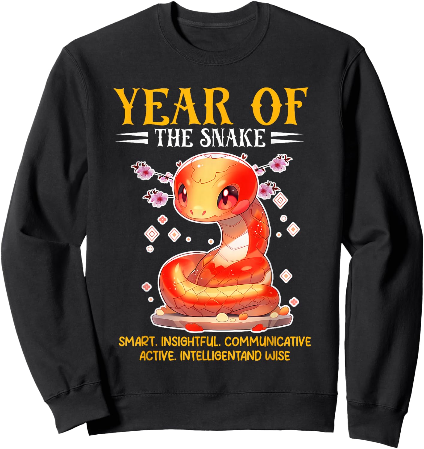 Lunar New Year Happy Chinese New Year Of The Snake 2025 Sweatshirt - Sweatshirt | Black