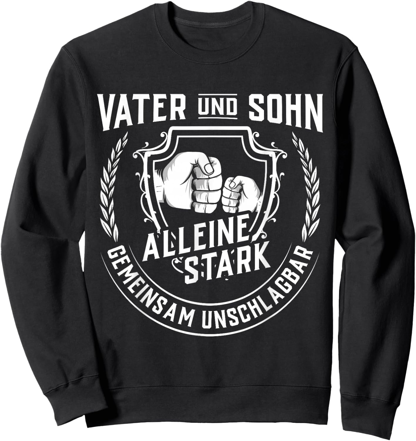 Vatertag Kind Vater Sohn Opa Papa Dad Herrentag Sweatshirt - Sweatshirt | Black