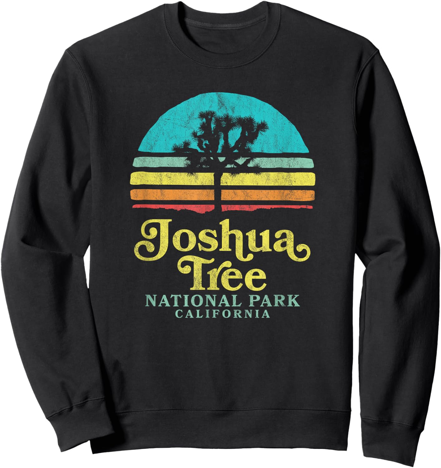 Vintage Joshua Tree National Park Retro Sweatshirt - Sweatshirt | Black