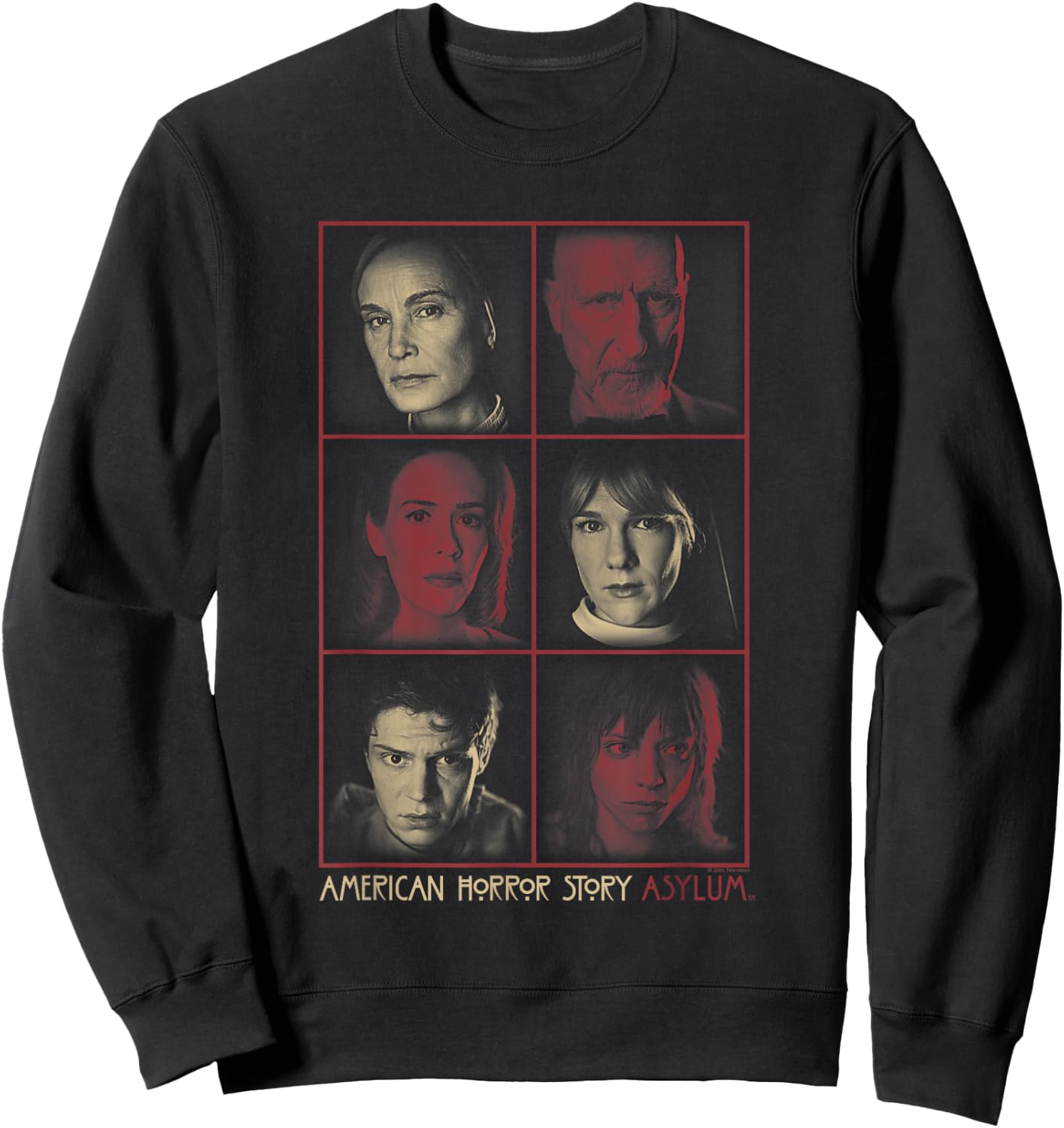 American Horror Story Asylum Zeichenrahmen Sweatshirt - Sweatshirt | Black