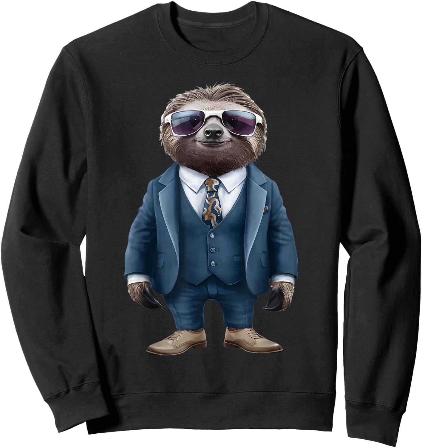 Sloth Men Woman Sloth In Suit Sloth Sweatshirt - Sweatshirt | Black