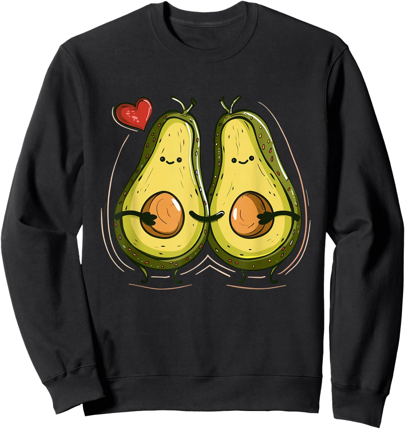 Funny Avocado Couple Costume for Boys and Girls , black Sweatshirt - Sweatshirt | Black