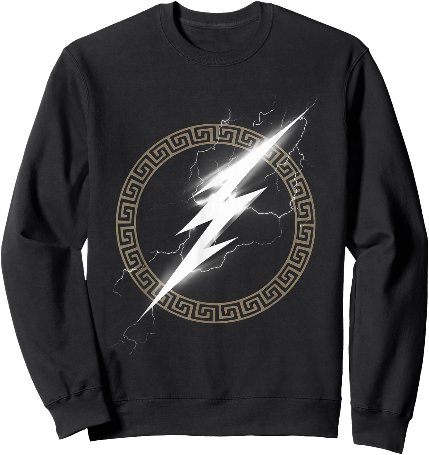 Zeus, ancient Greek god, lightning symbol , Black, S Sweatshirt - Sweatshirt | Black