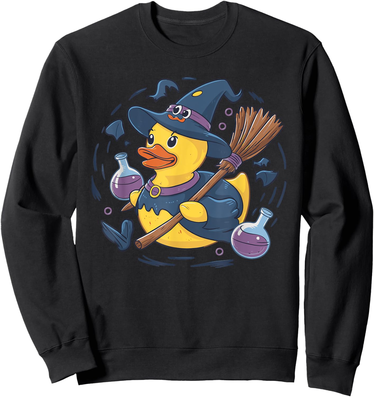 Rubber Duck Witch Rubber Duckie Costume Party Sweatshirt - Sweatshirt | Black