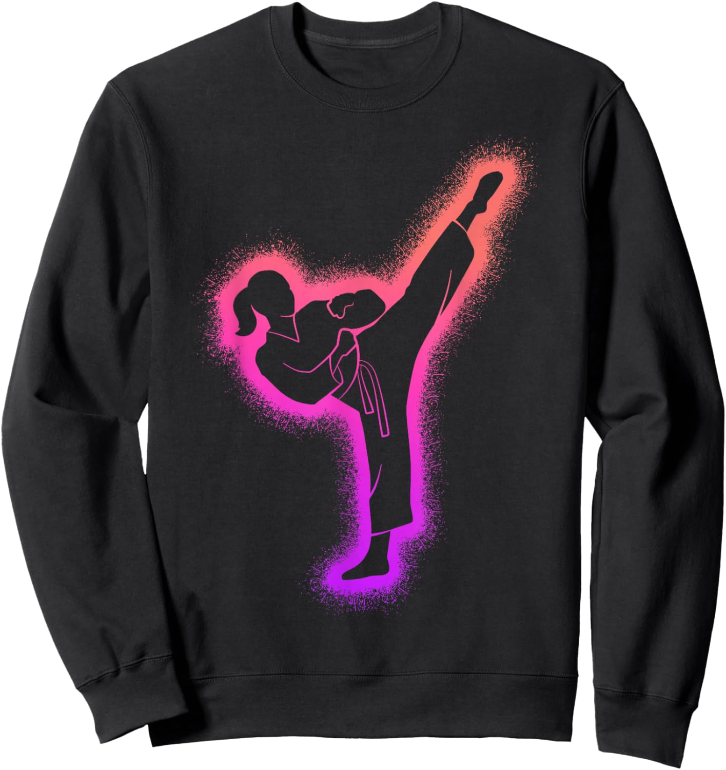 Taekwondo Martial Arts Women's Kids Girls Karate , black Sweatshirt - Sweatshirt | Black