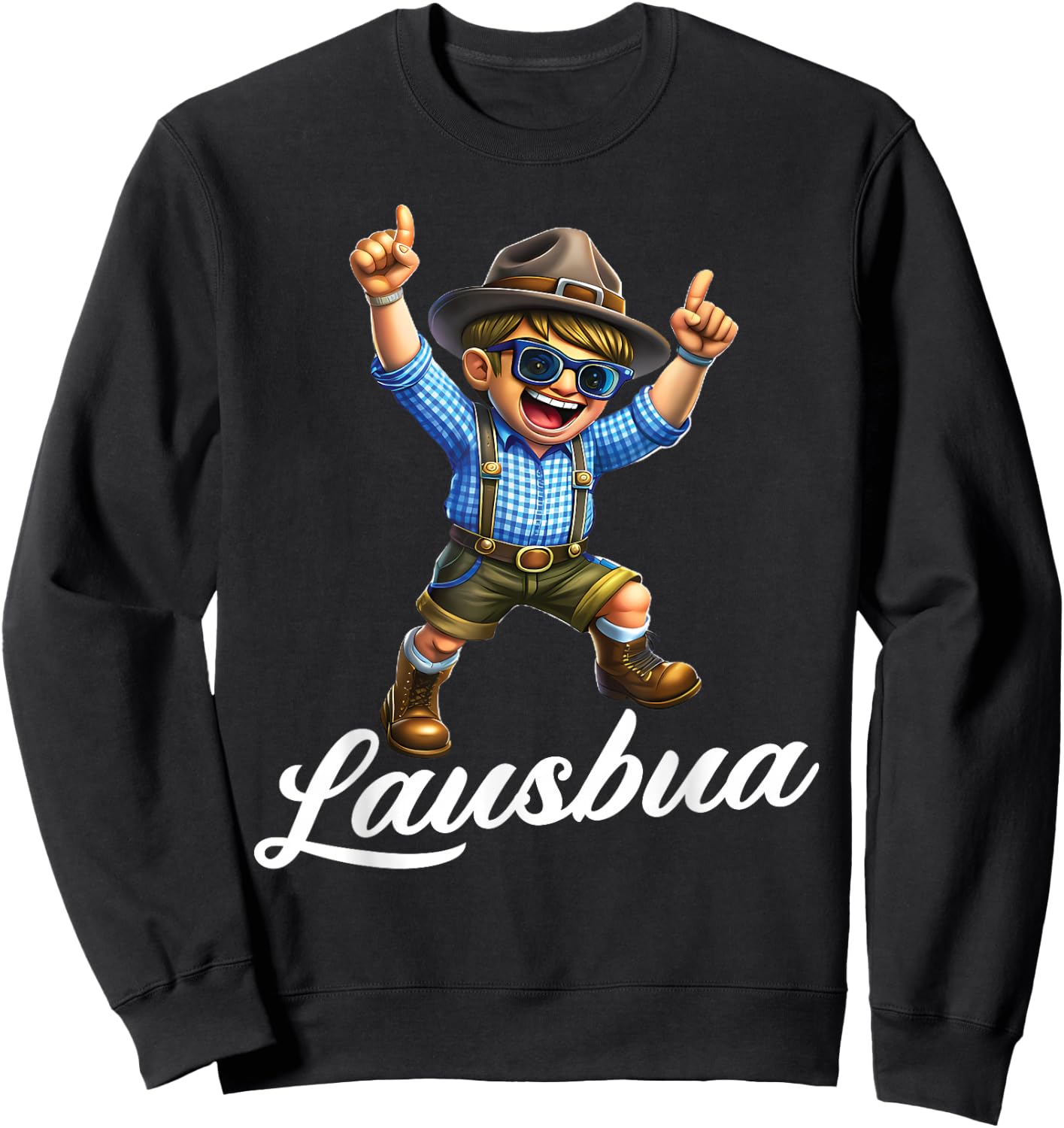 Extremely Cool Lausbua Boys' Costume , black Sweatshirt - Sweatshirt | Black