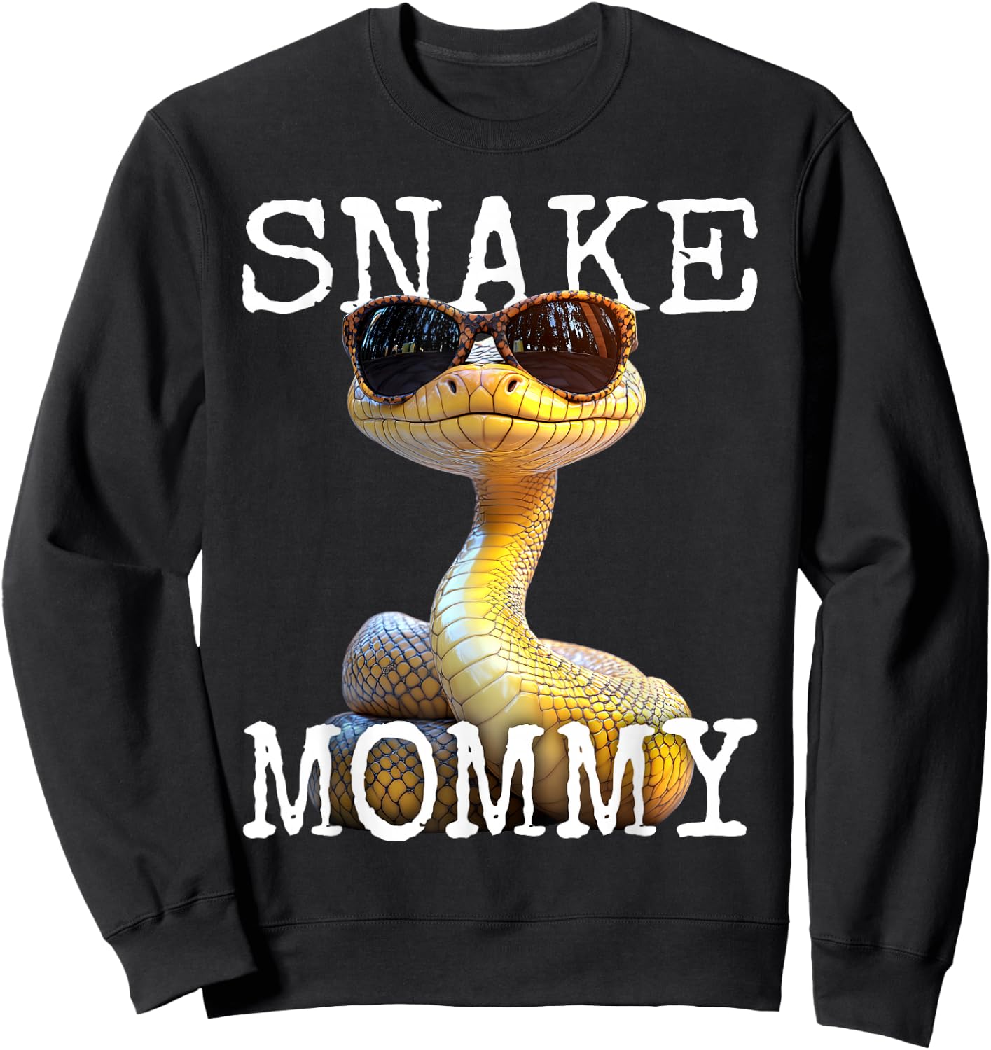 Snake Mommy Mama Schlange Muttertag Mom Süße Schlangen Sweatshirt - Sweatshirt | Black