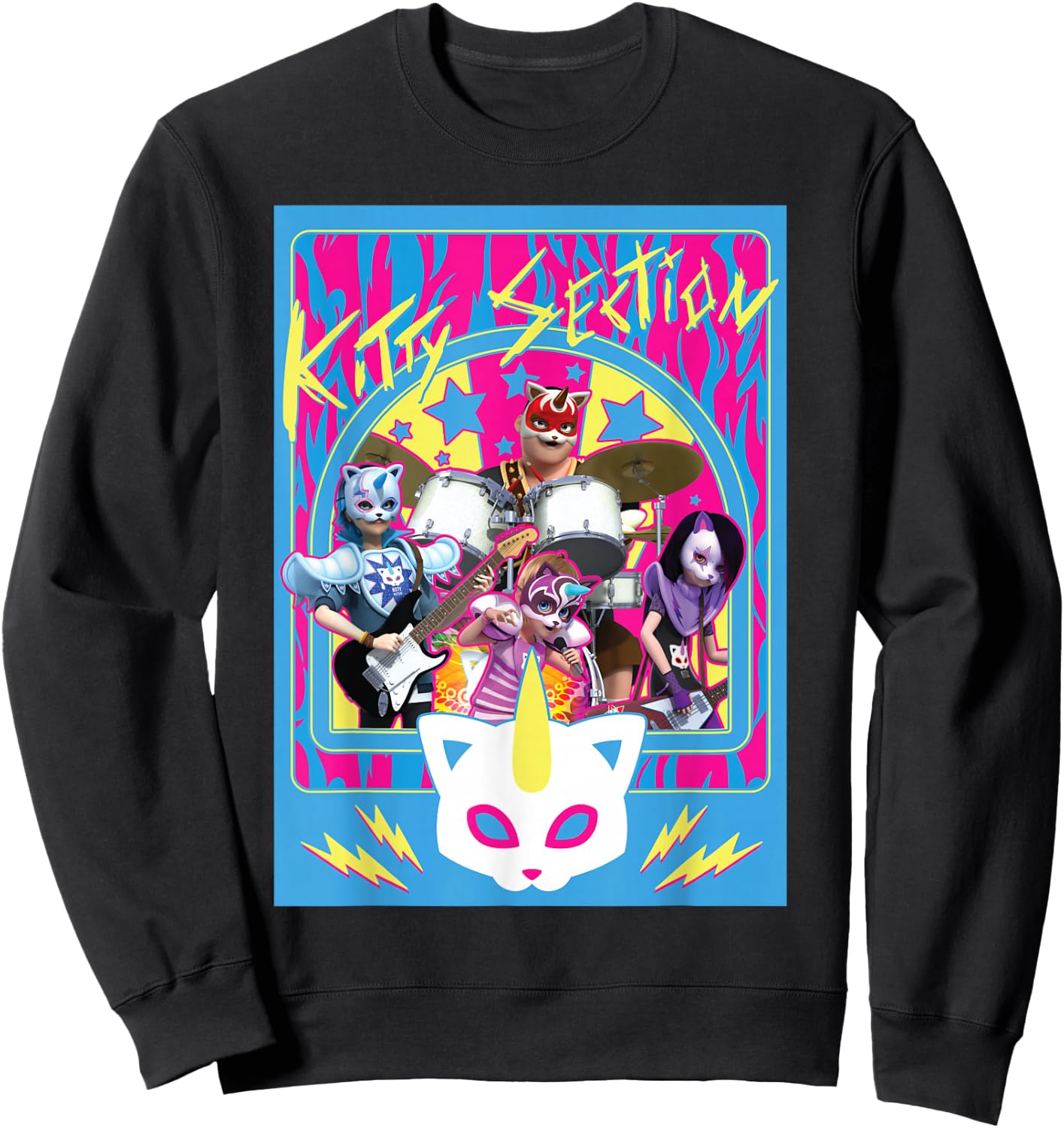 Miraculous Ladybug Music Kitty Section Poster Sweatshirt - Sweatshirt | Black