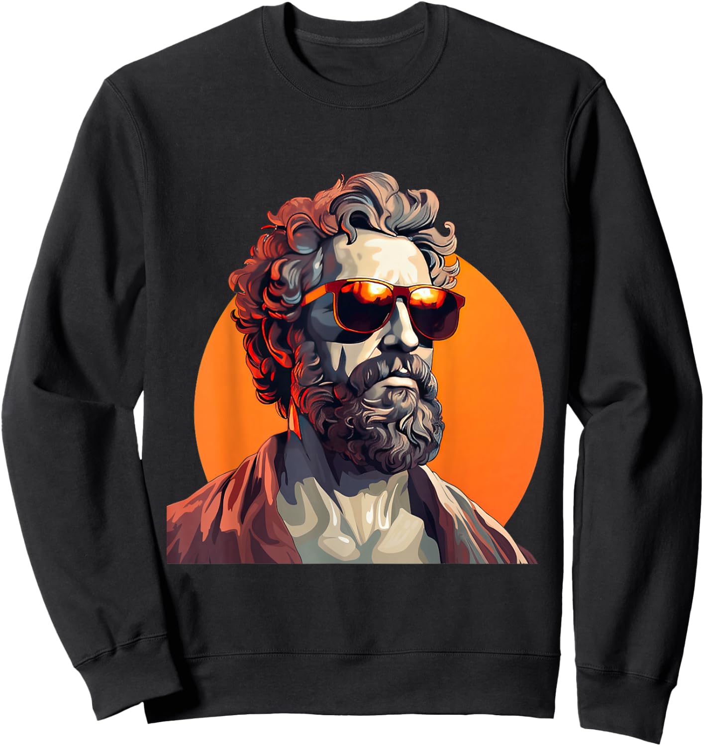 Marcus Aurelius mit Sonnenbrille Sweatshirt - Sweatshirt | Black
