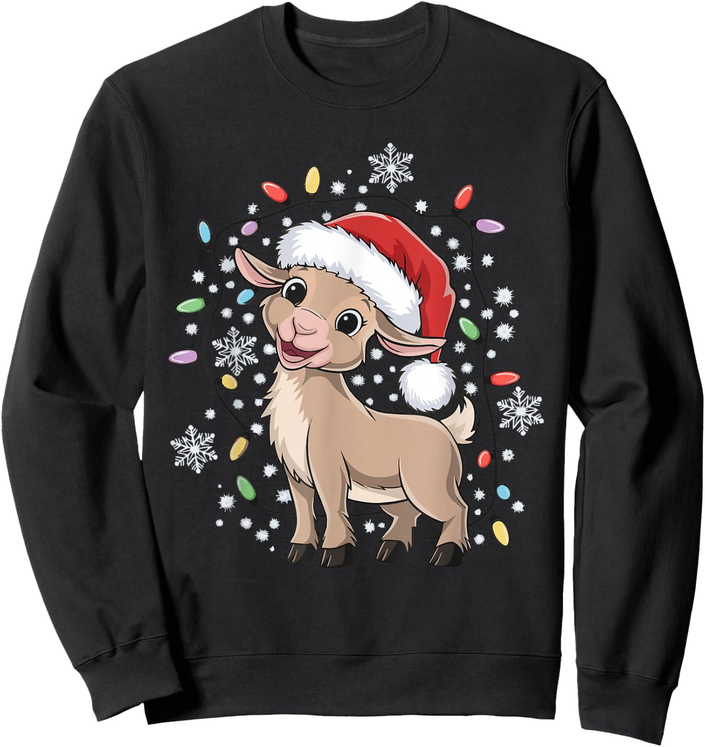 Goat Christmas Sweatshirt - Sweatshirt | Black