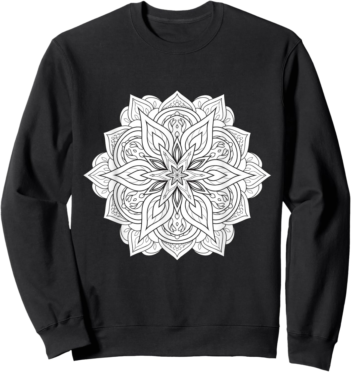 Mandala Zum Ausmalen Malen Geschenk Yoga Sweatshirt - Sweatshirt | Black
