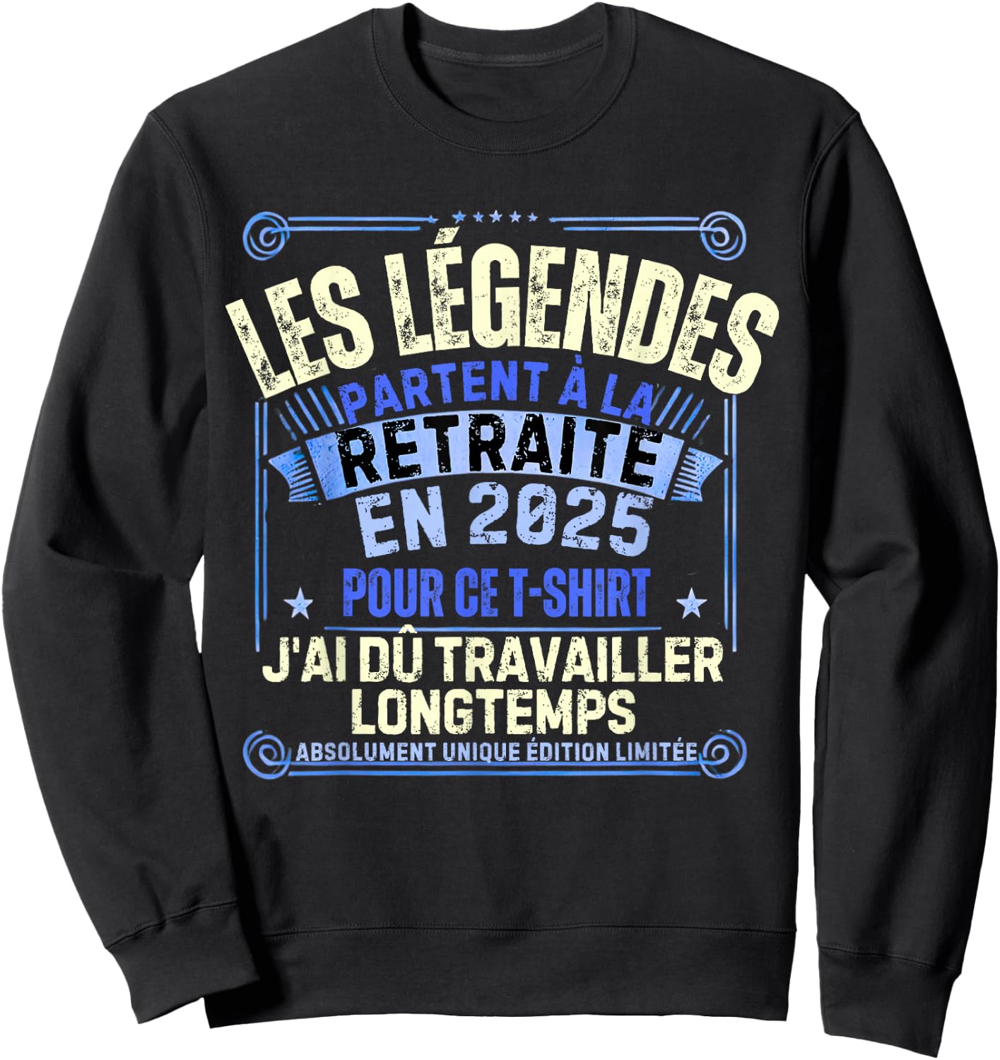 Retirement 2025 Man Retired 2025 , Black, S Sweatshirt - Sweatshirt | Black