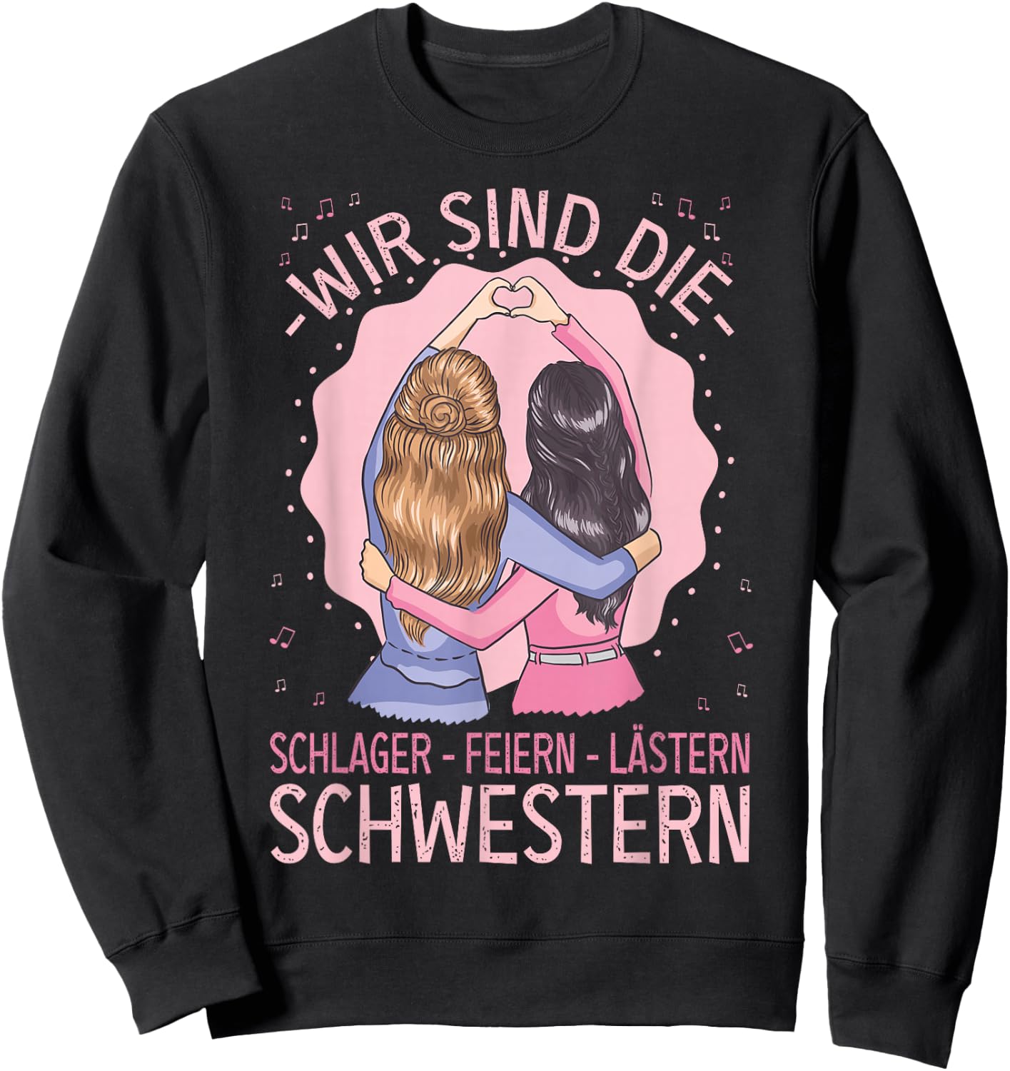 Schlager Feiern Lästern Schlageroutfit Party , black, s Sweatshirt - Sweatshirt | Black