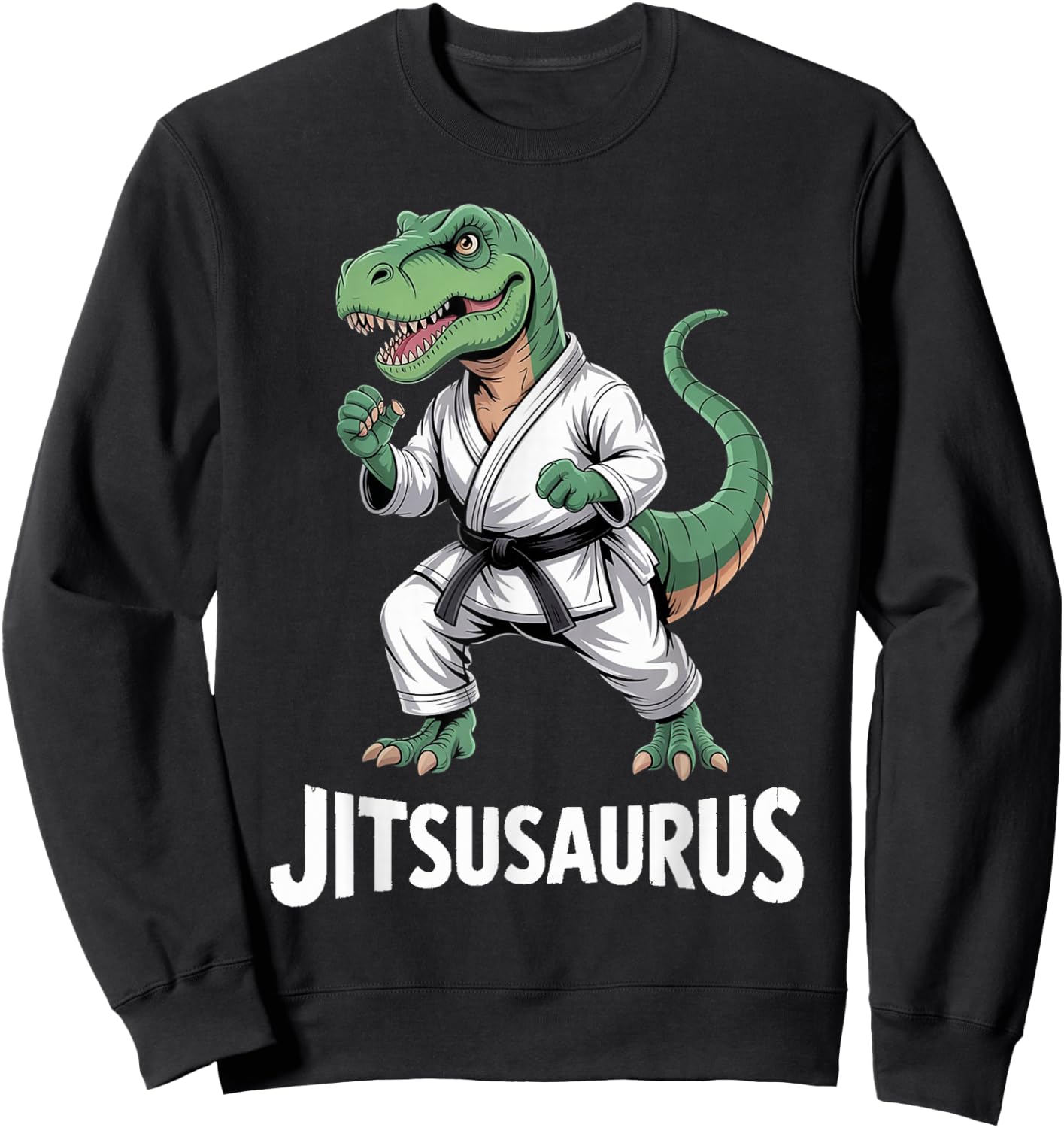 Jitsusaurus Funny BJJ Brazilian Jiu Jitsu Trex Kids Boys Sweatshirt - Sweatshirt | Black