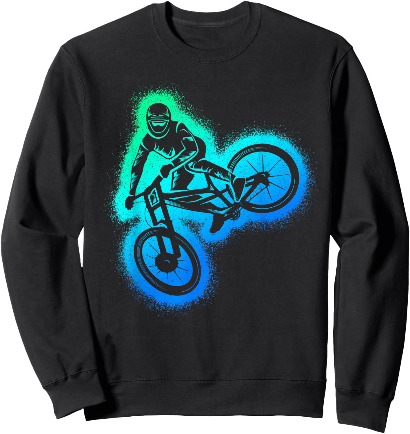 MTB Mountain Bike Downhill Kinder Herren Jungen Mountainbike Sweatshirt - Sweatshirt | Black