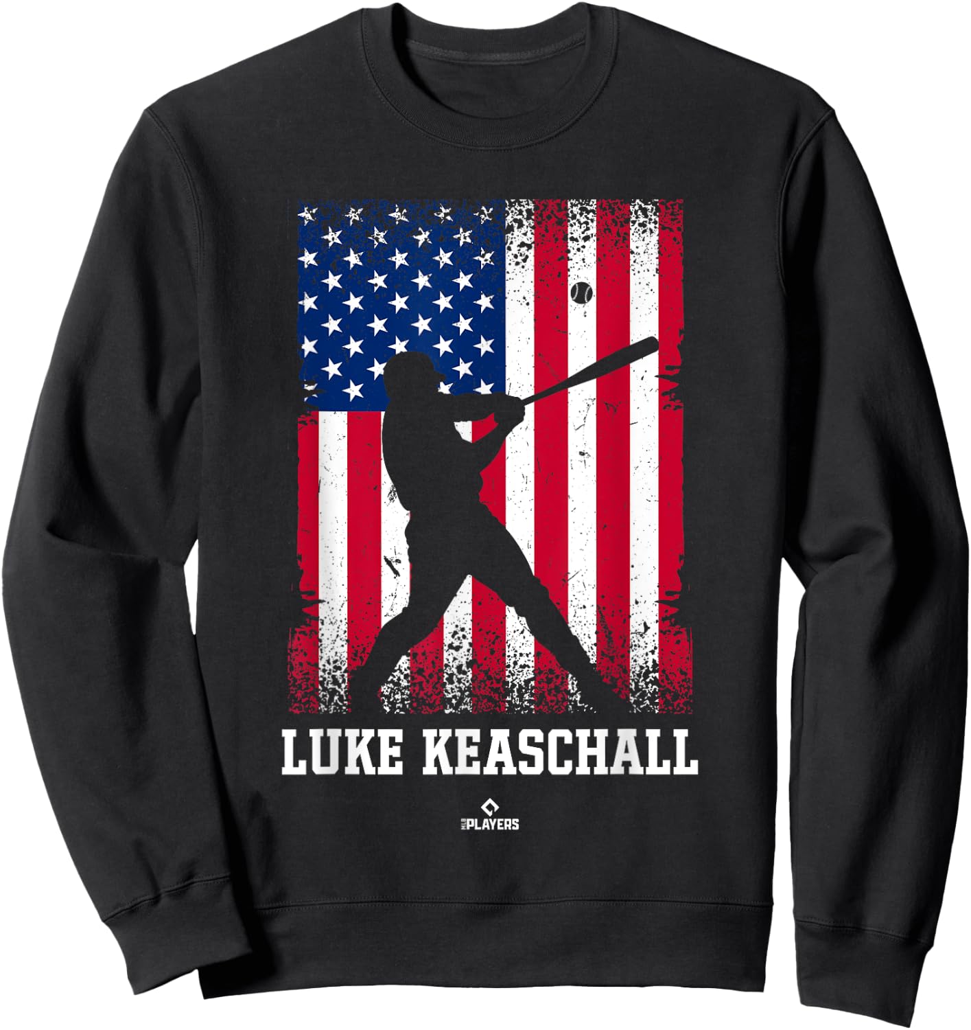American Flag Swing Luke Keaschall Prospect Baseball Fan Sweatshirt - Sweatshirt | Black