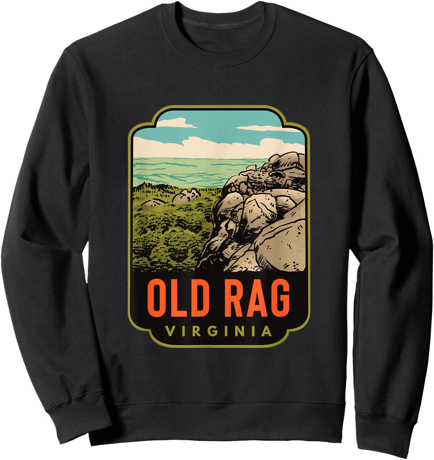 Old Rag Mountain Virginia Sweatshirt - Sweatshirt | Black