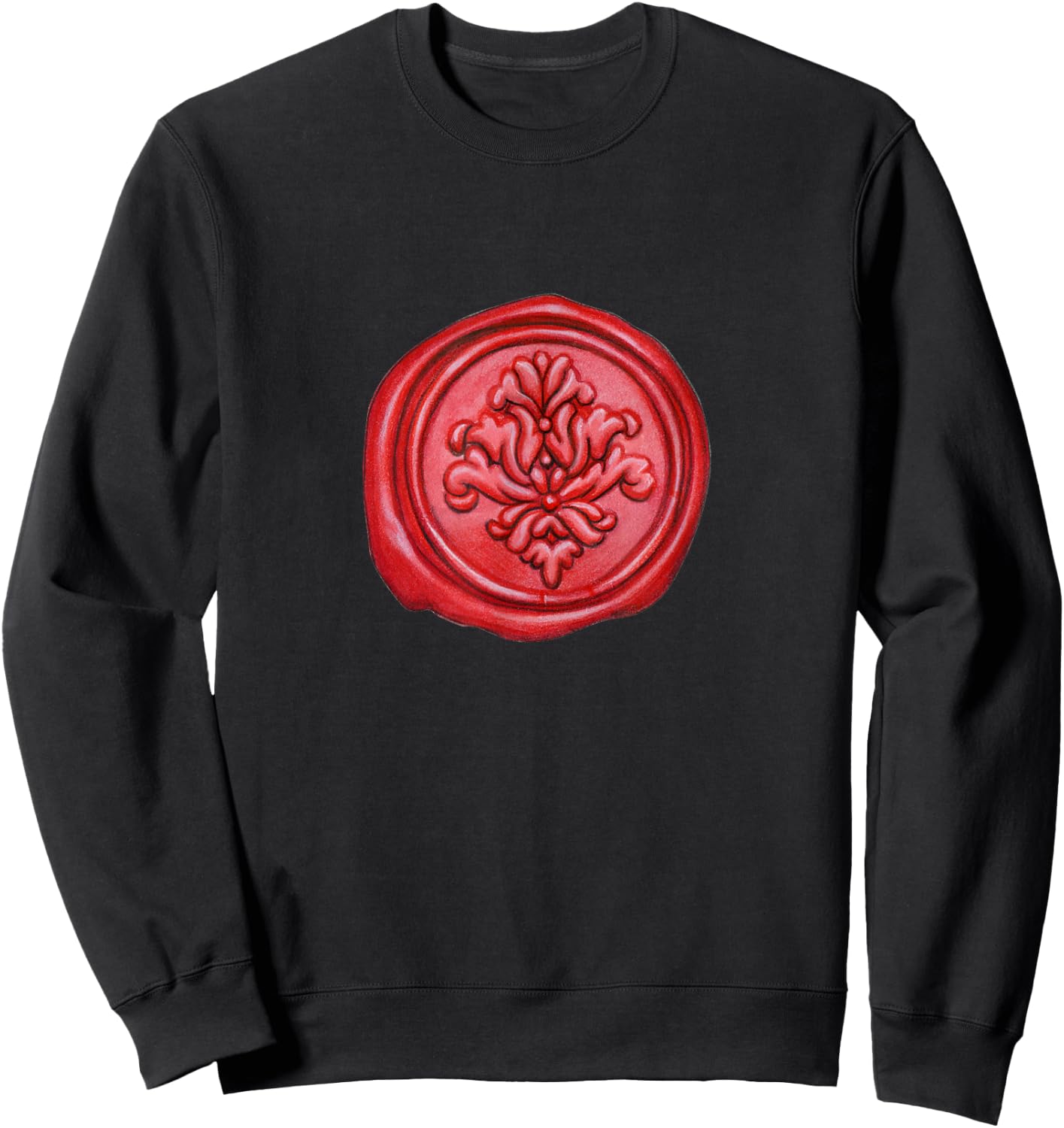 Wax Seal Red Wax Seal Hobby Letter Stamp Sweatshirt - Sweatshirt | Black