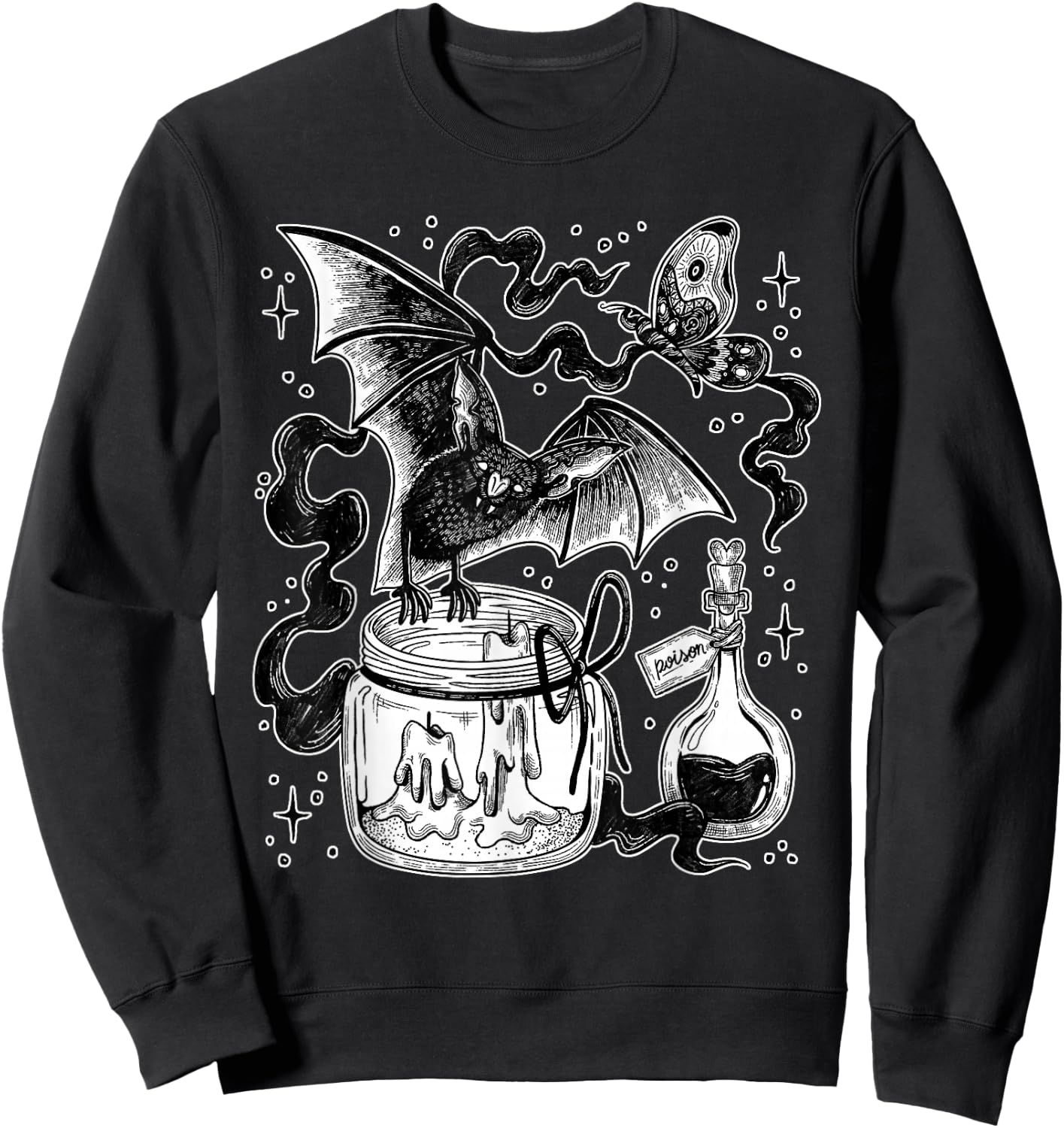 Fledermaus Trank Kerzen- Dark Magic Black & White Collection Sweatshirt - Sweatshirt | Black