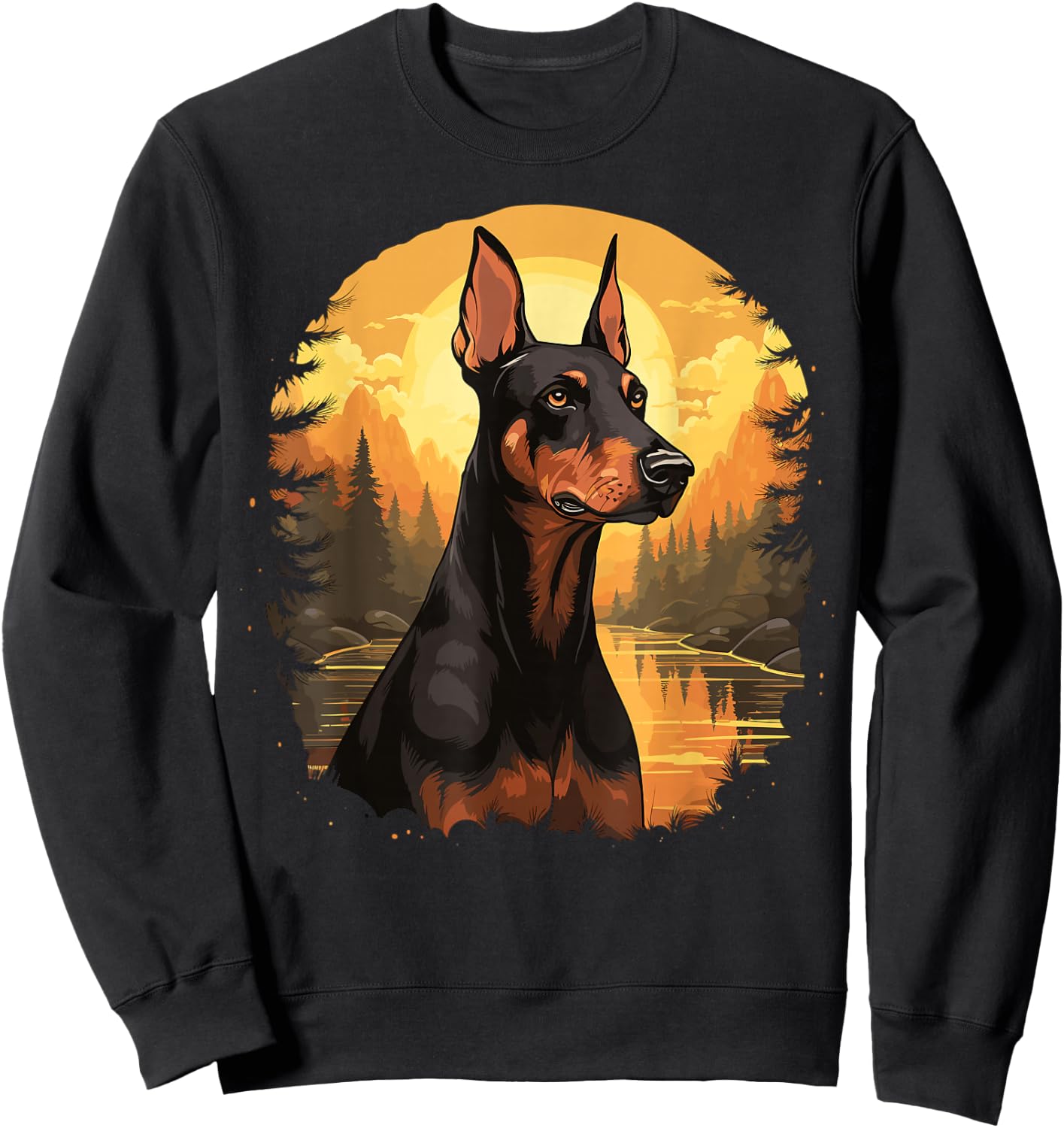Doberman Dog Doberman Sweatshirt - Sweatshirt | Black