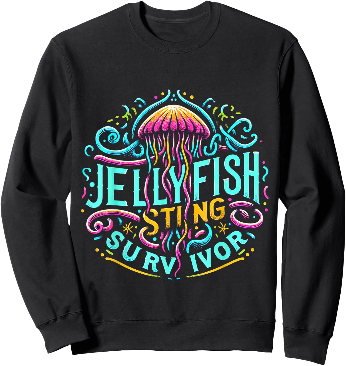 Jellyfish Sting Survivor Sweatshirt - Sweatshirt | Black
