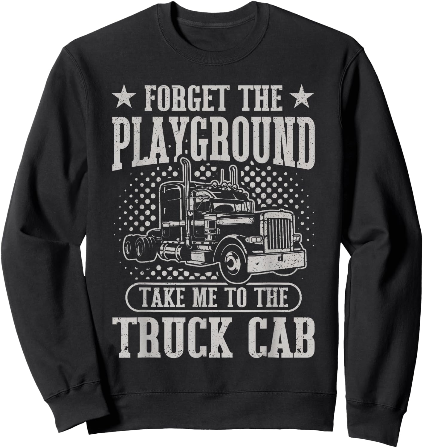 Toddler Semi Truck Boys Sweatshirt - Sweatshirt | Black