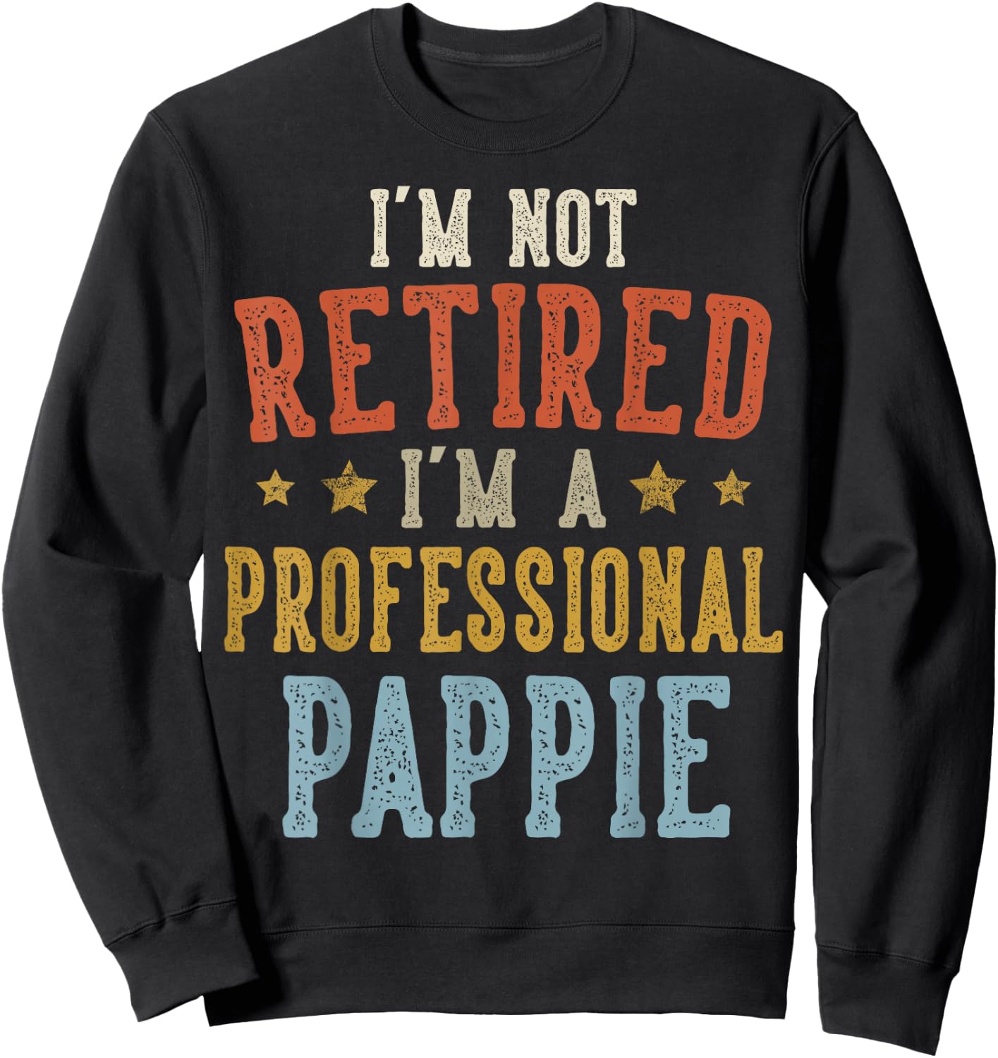 I'm Not Retired I'm A Professional PAPPIE Fathers Day Sweatshirt - Sweatshirt | Black