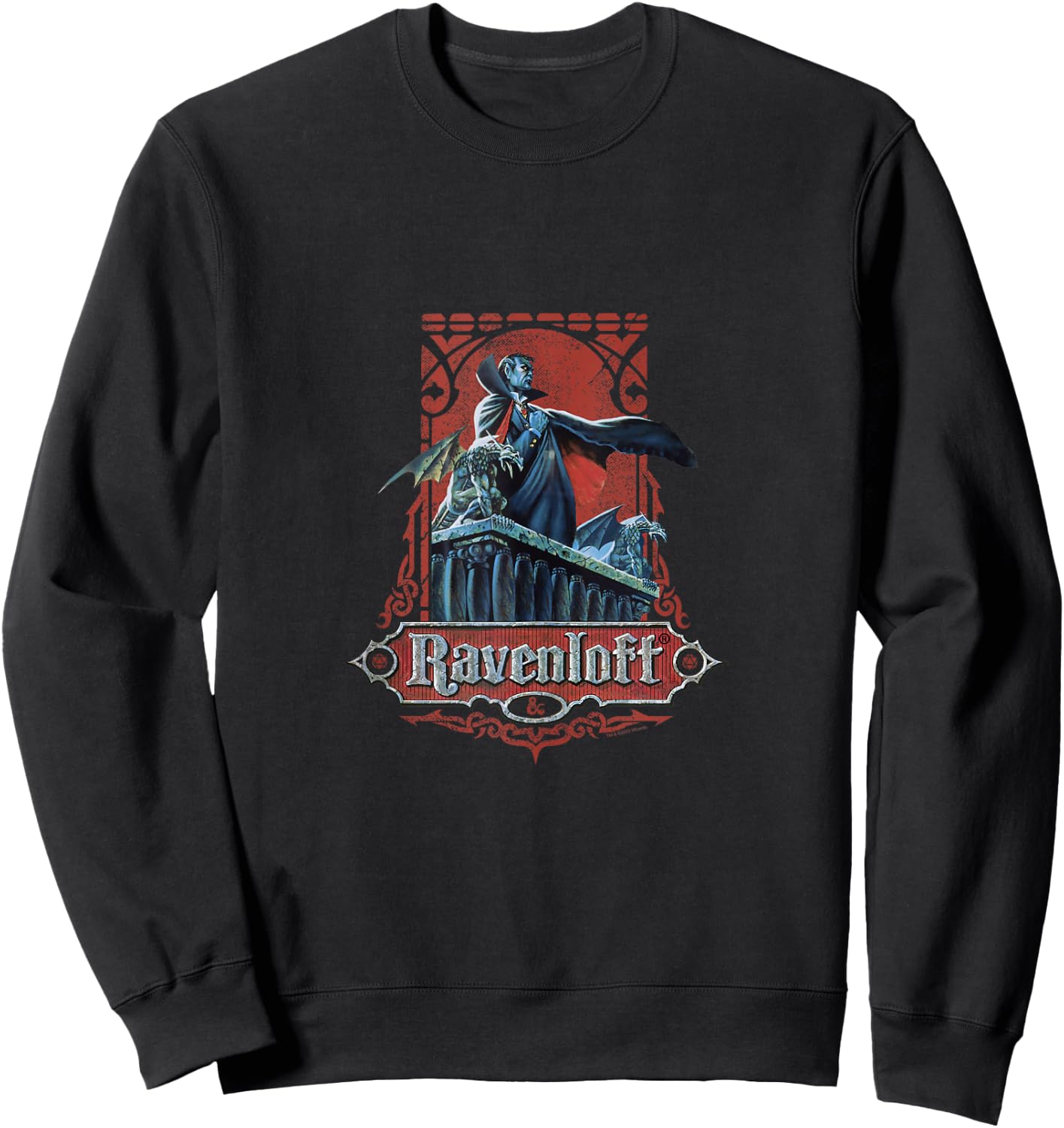 Dungeons & Dragons 50th Anniversary Ravenloft Vintage Card Sweatshirt - Sweatshirt | Black