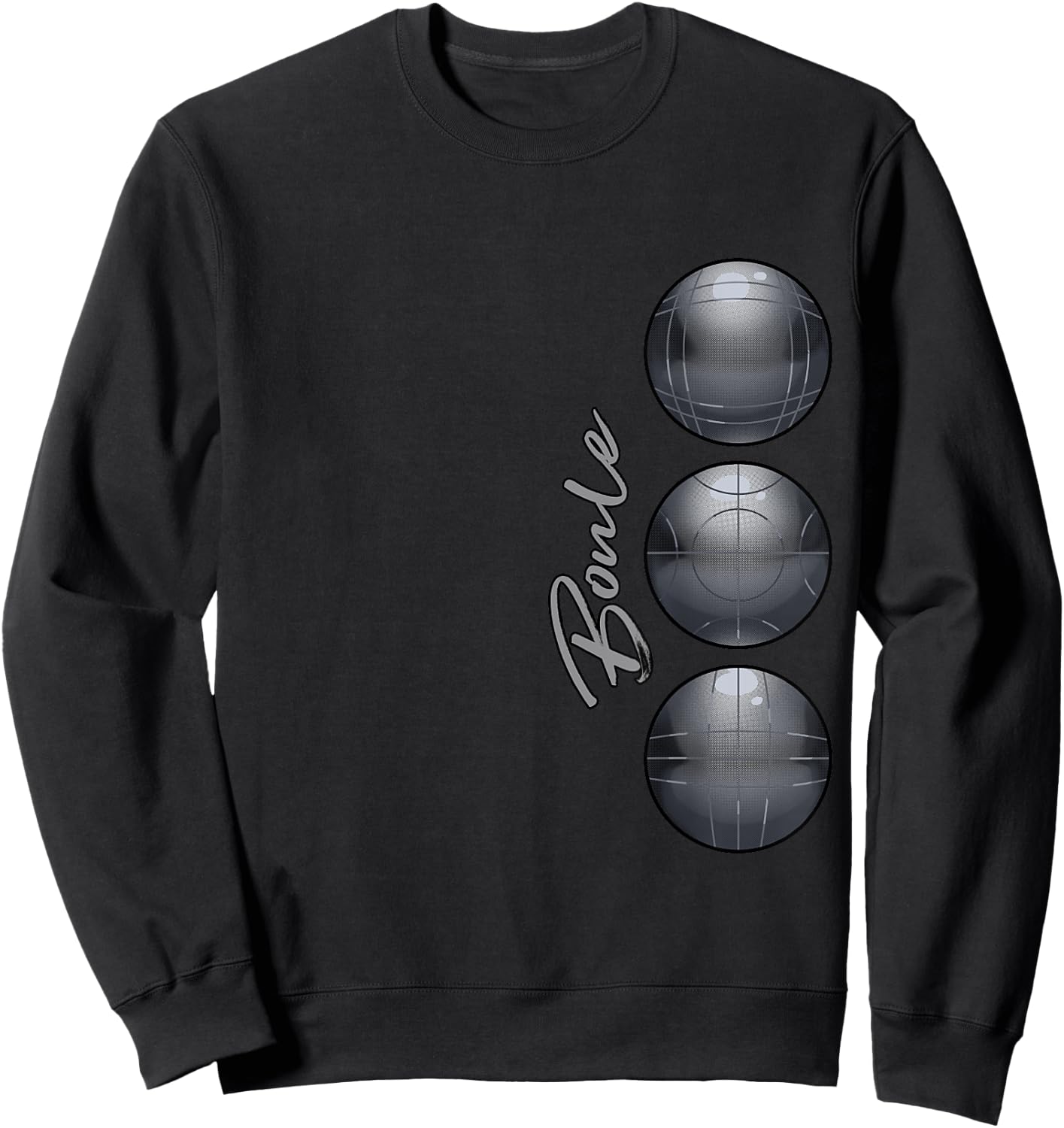 Boule Black Small Short Sleeve Classic Fit Boules Sport All Ages Sweatshirt - Sweatshirt | Black