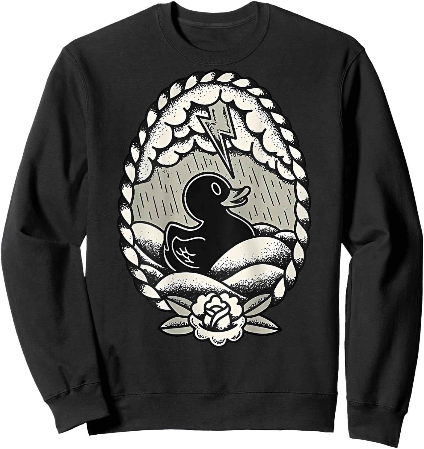 Thunderstorm Flashing Duck Sweatshirt - Sweatshirt | Black