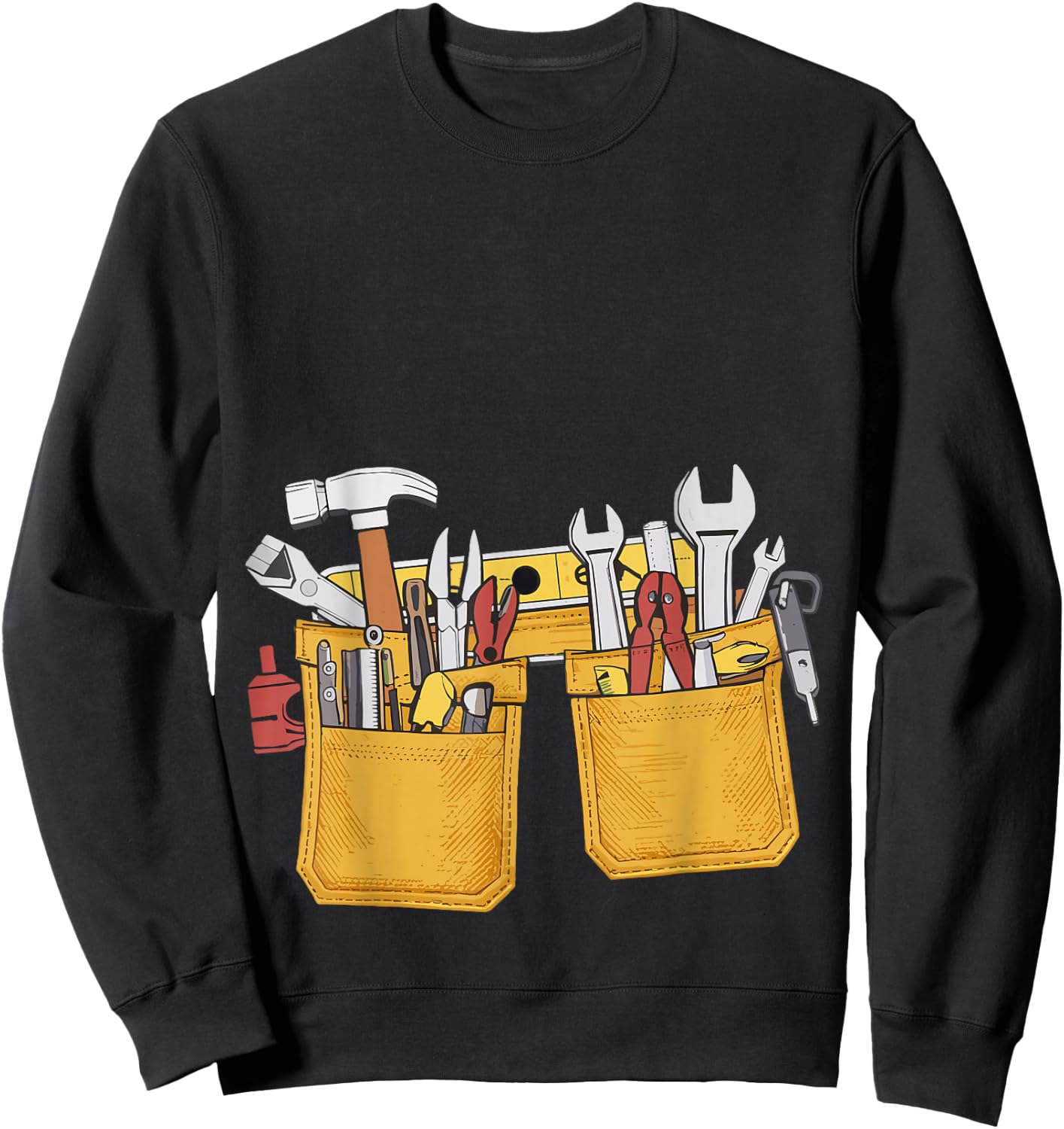 Oys Tool Belt Easy Builder Costume Construction Sweatshirt - Sweatshirt | Black