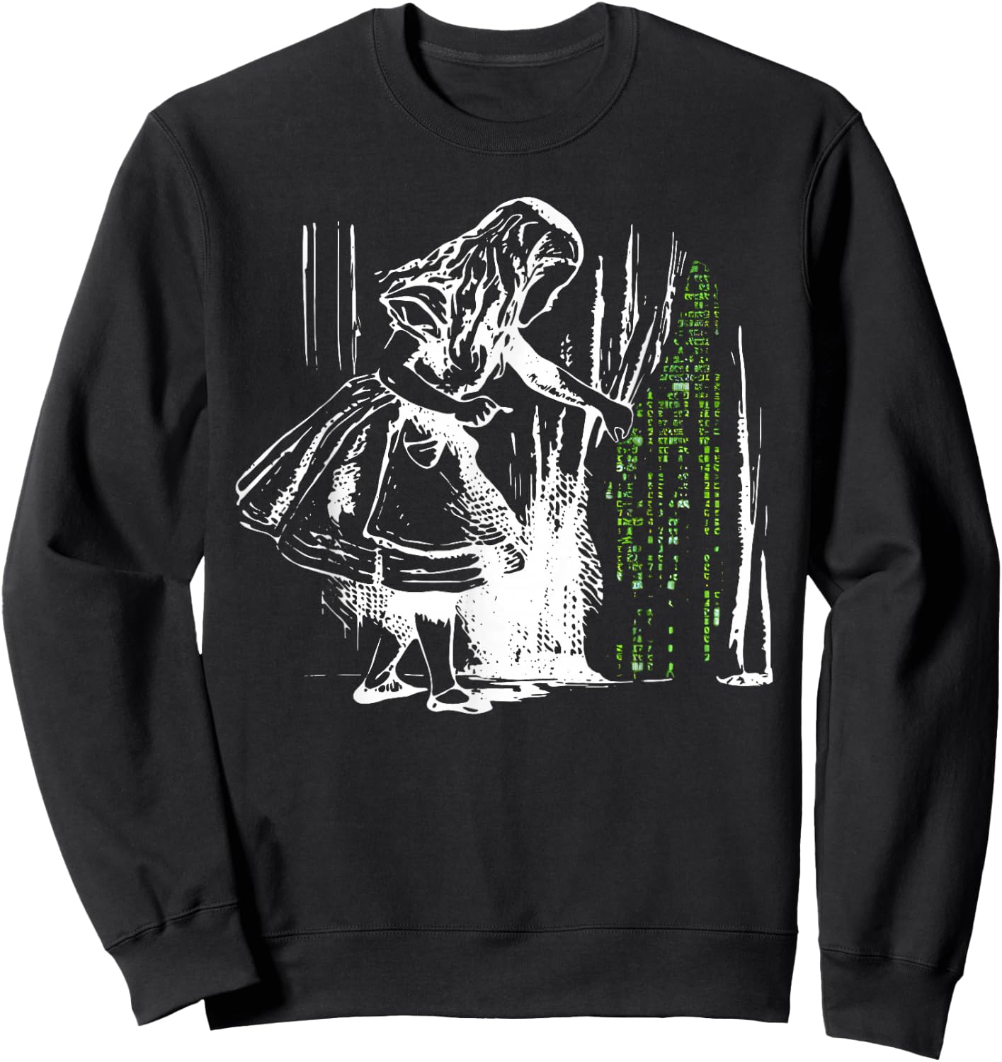 Alice in Matrix Land Programmierer Sweatshirt - Sweatshirt | Black