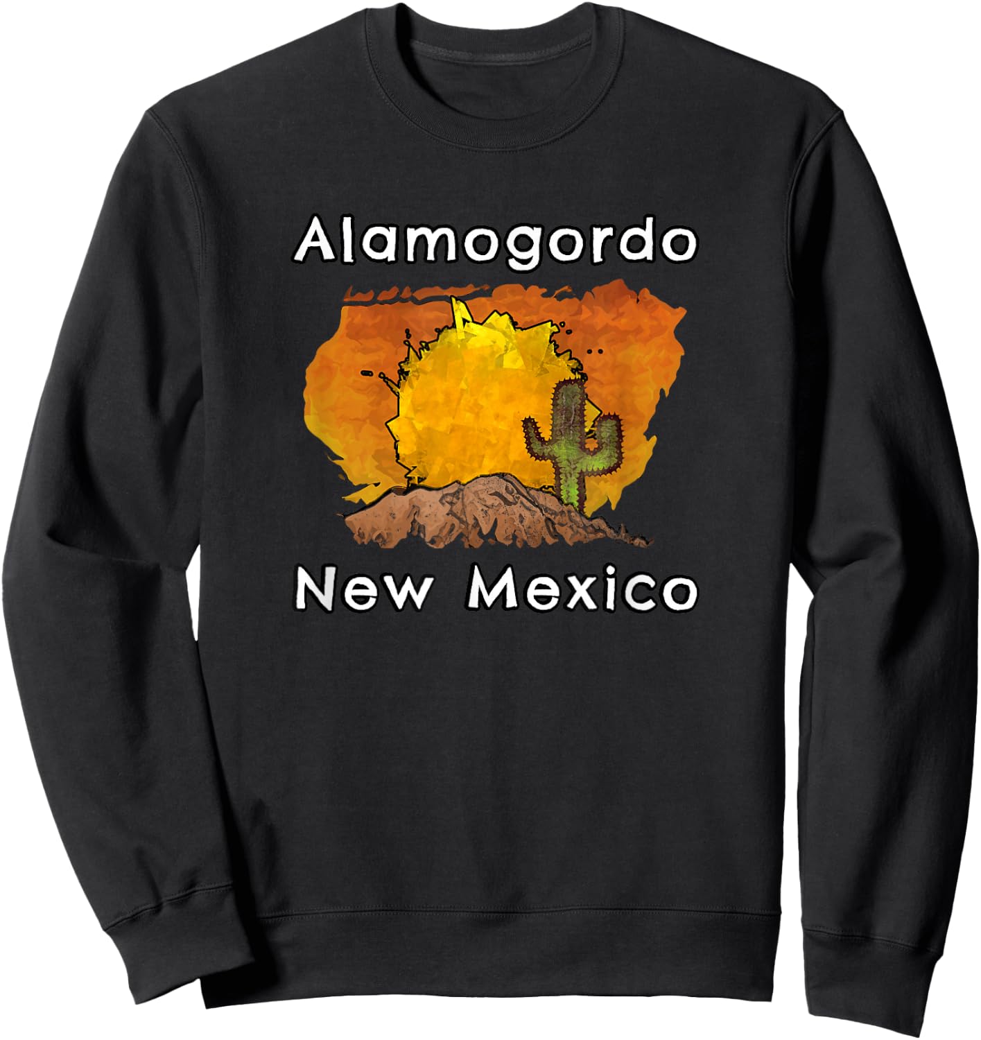 Alamogordo New Mexico Wüste Sonnenuntergang Szene Sweatshirt - Sweatshirt | Black
