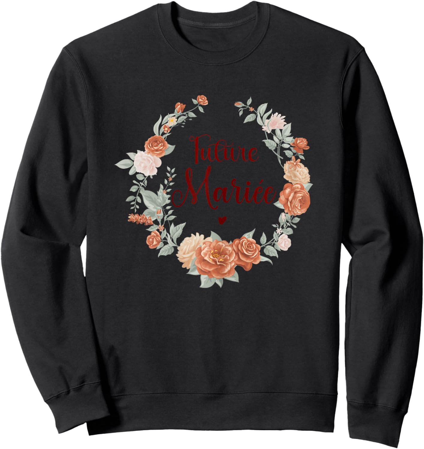 Evjf Future Bride Crown Evjf Terracotta Bride Future , white Sweatshirt - Sweatshirt | Black