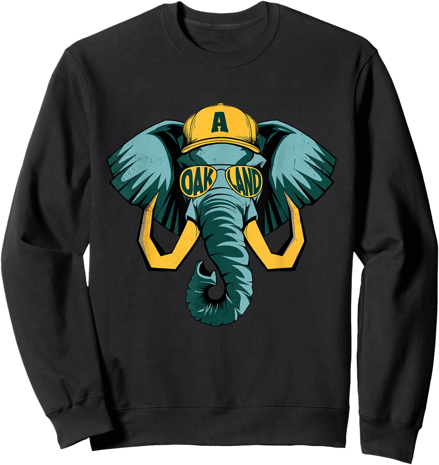 Vintage Art Oakland Last Name Retro Costume Lovely Animal Sweatshirt - Sweatshirt | Black