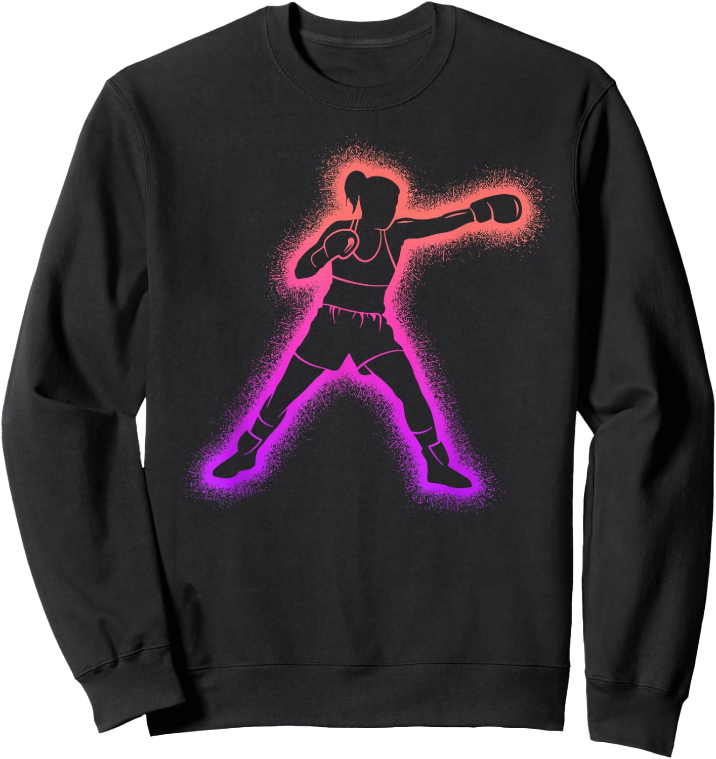 Boxing Athletes Women Kids Boxer Girls Sweatshirt - Sweatshirt | Black