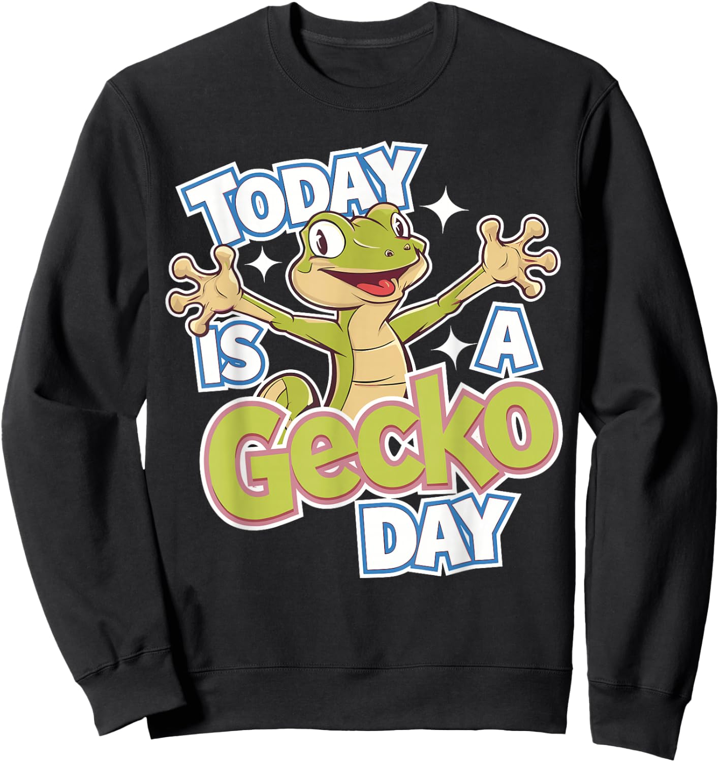Childrens Today is a Gecko Day Design | Kids Gecko Sweatshirt - Sweatshirt | Black
