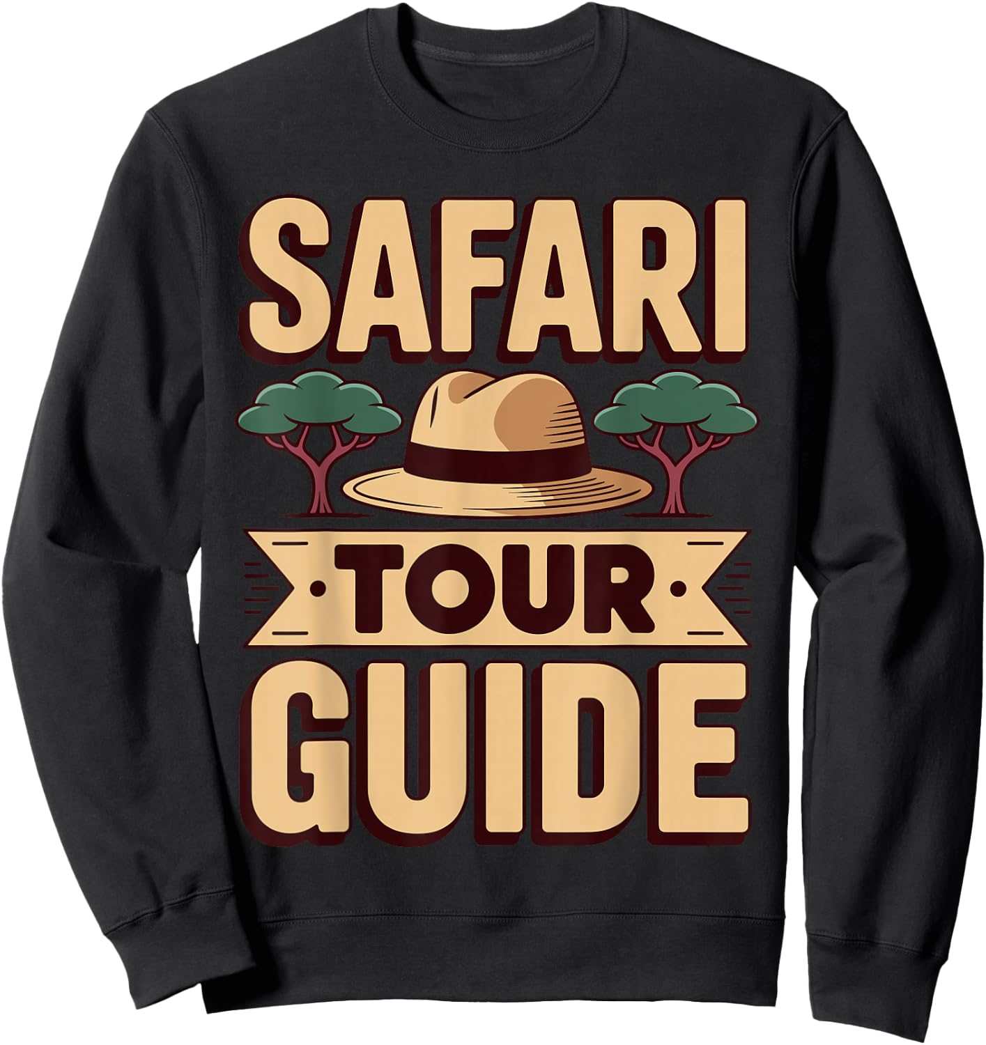 Safari Tour Guide Costume Women Kids Zoo Safari Sweatshirt - Sweatshirt | Black