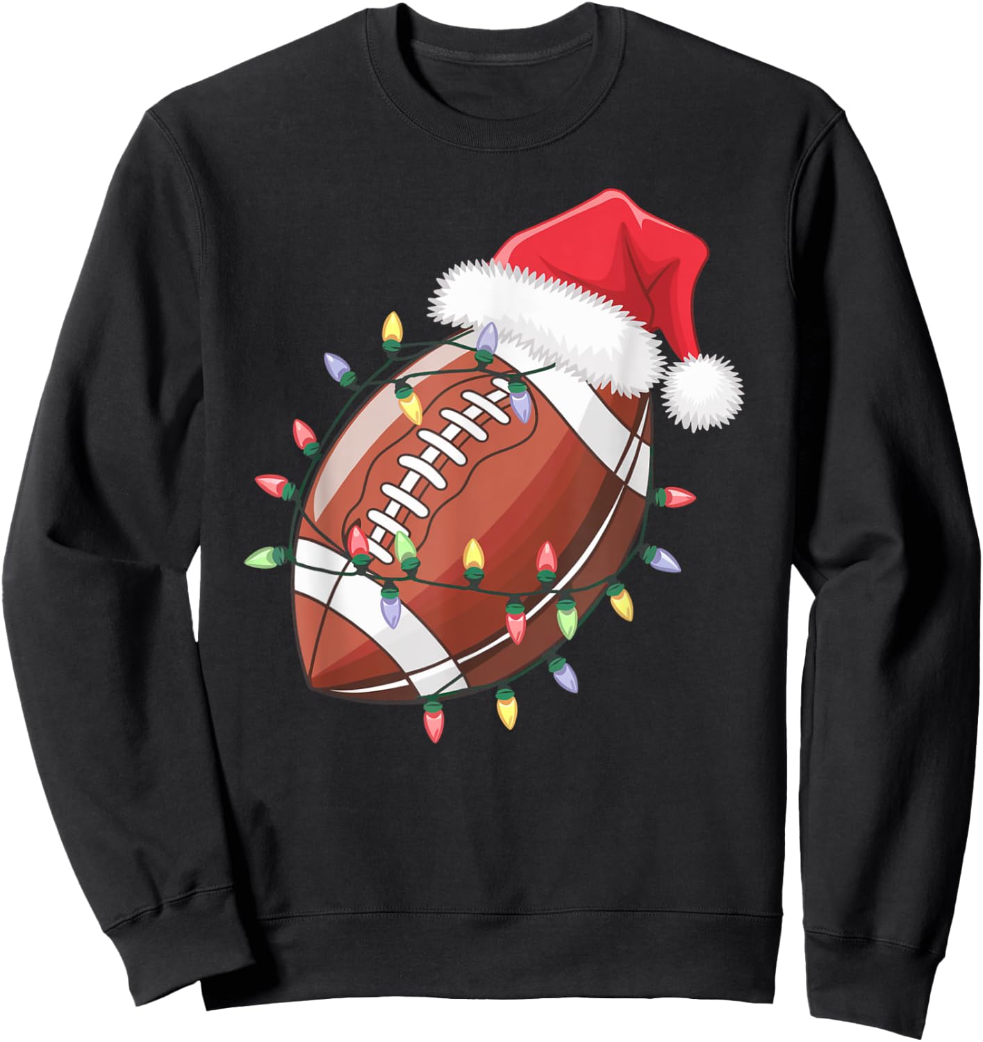 Santa Football for Christmas Football Christmas Boys Sweatshirt - Sweatshirt | Black