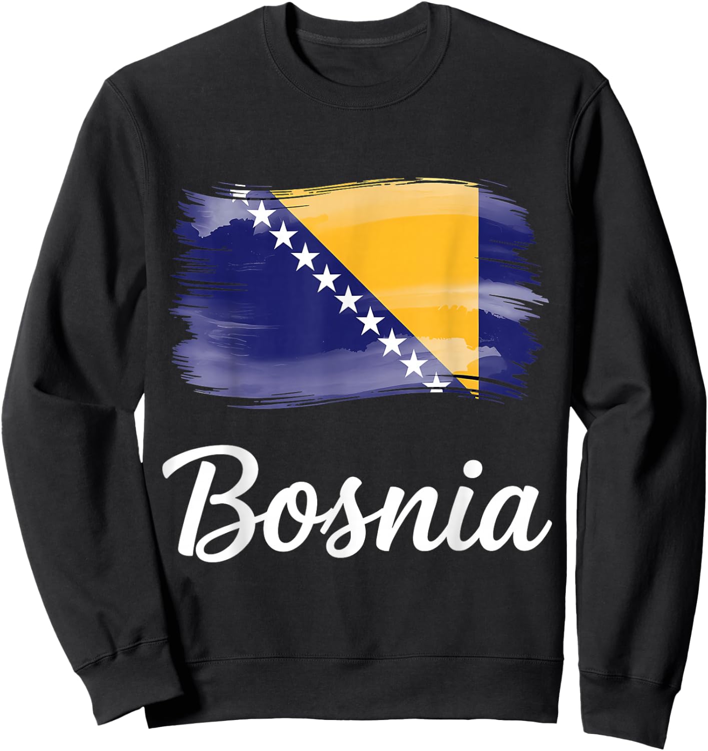 Bosnia and Herzegovina Flag Bosnian Pride Sweatshirt - Sweatshirt | Black
