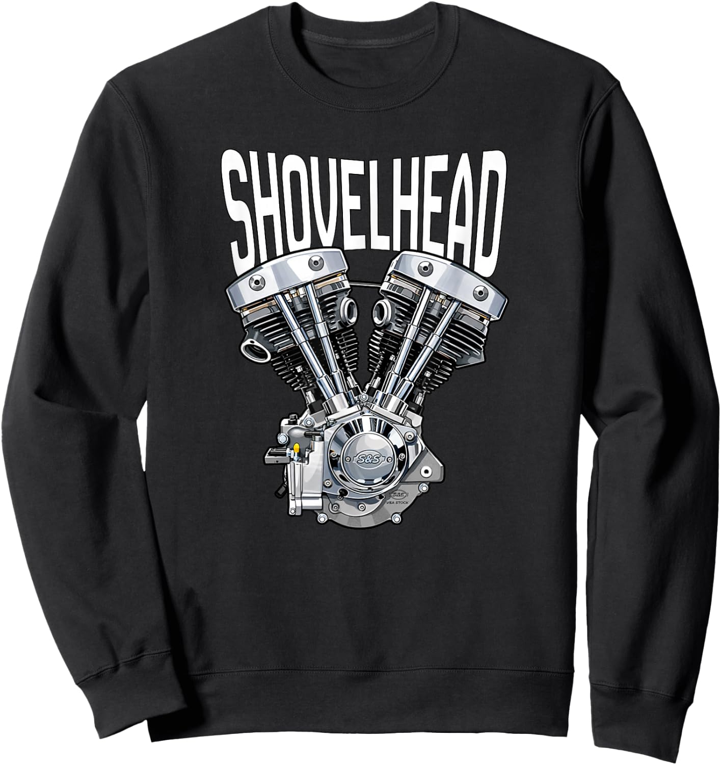 Shovelhead Chopper Bobber Motorrad Biker Old School HD Sweatshirt - Sweatshirt | Black