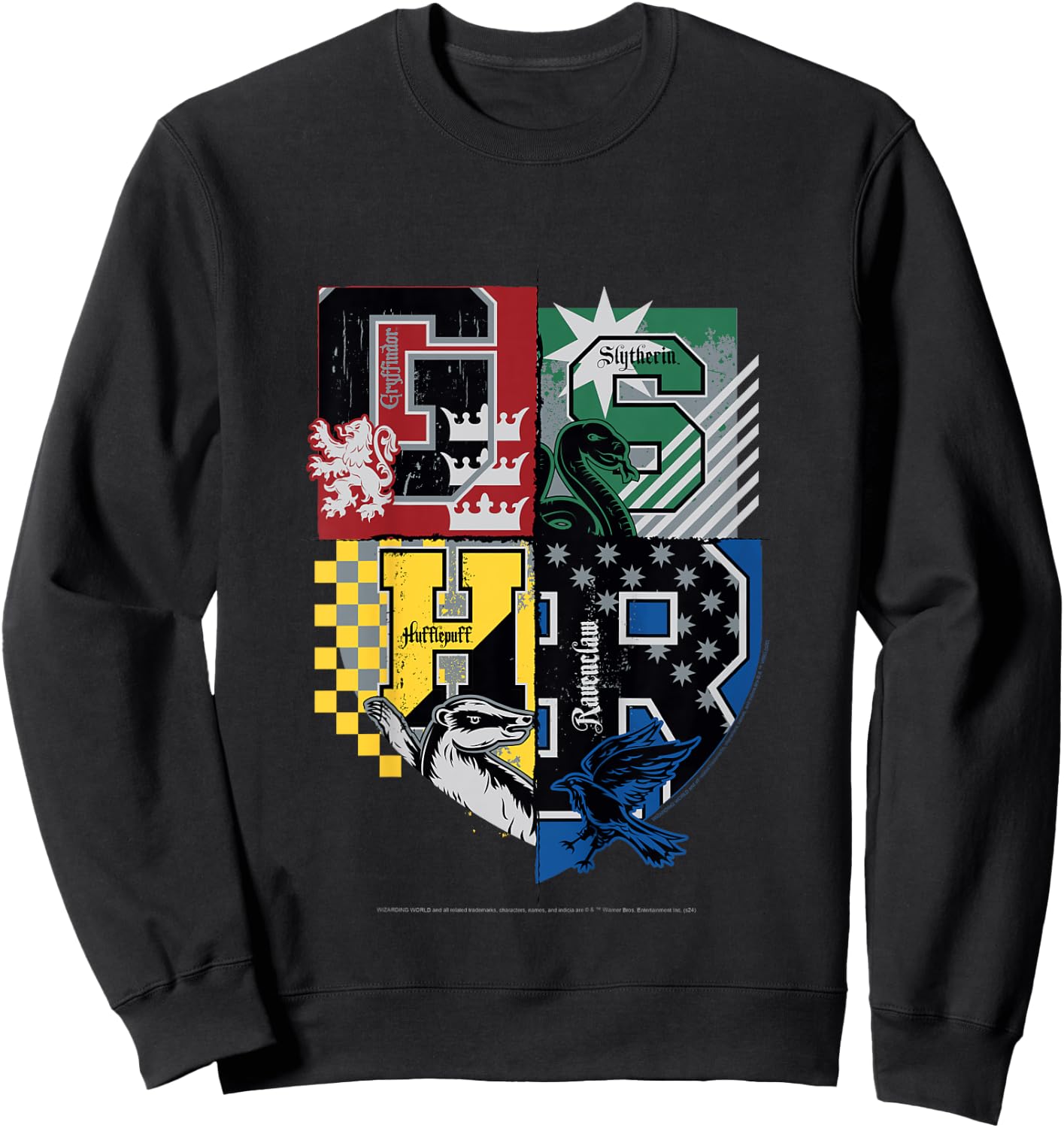 Kids Harry Potter Varsity Hogwarts Camiseta Sweatshirt - Sweatshirt | Black