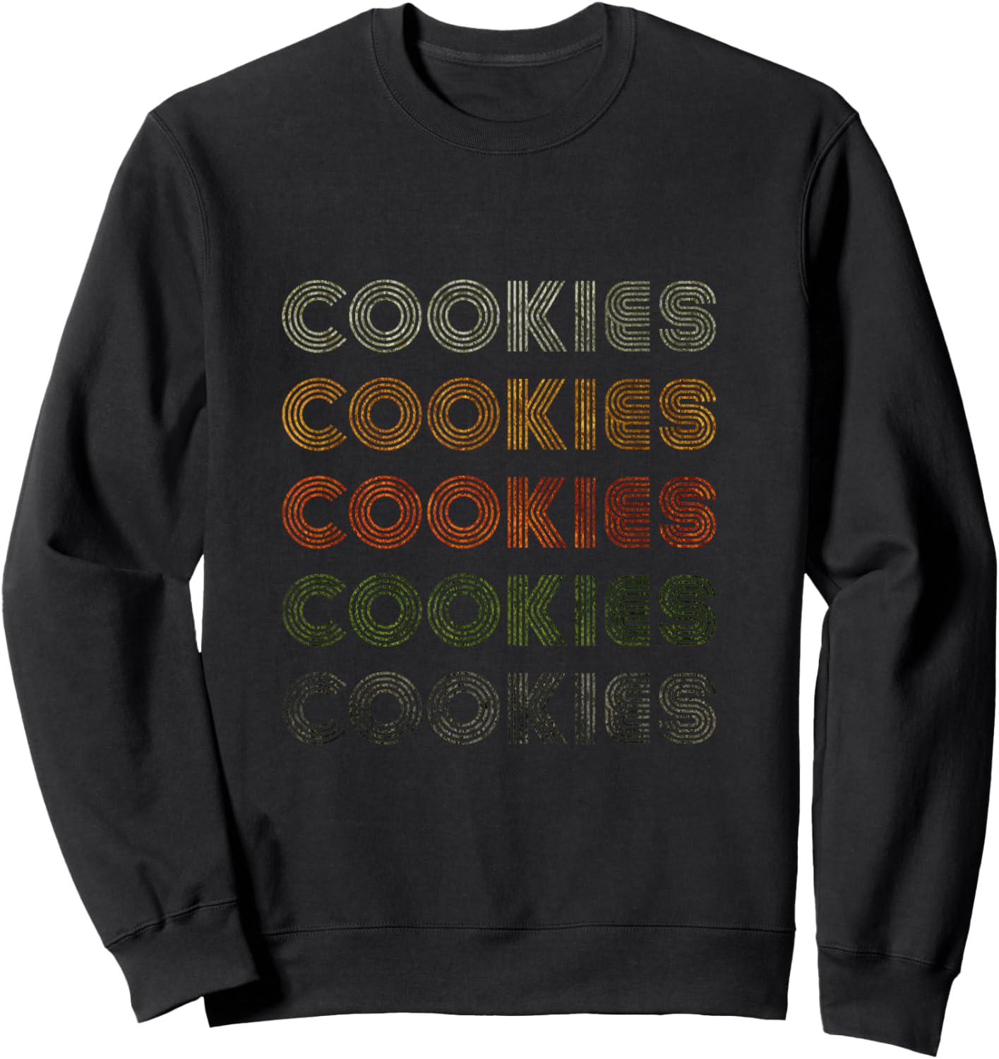 Love Heart Cookies Grunge Vintage Style Black Cookies Sweatshirt - Sweatshirt | Black