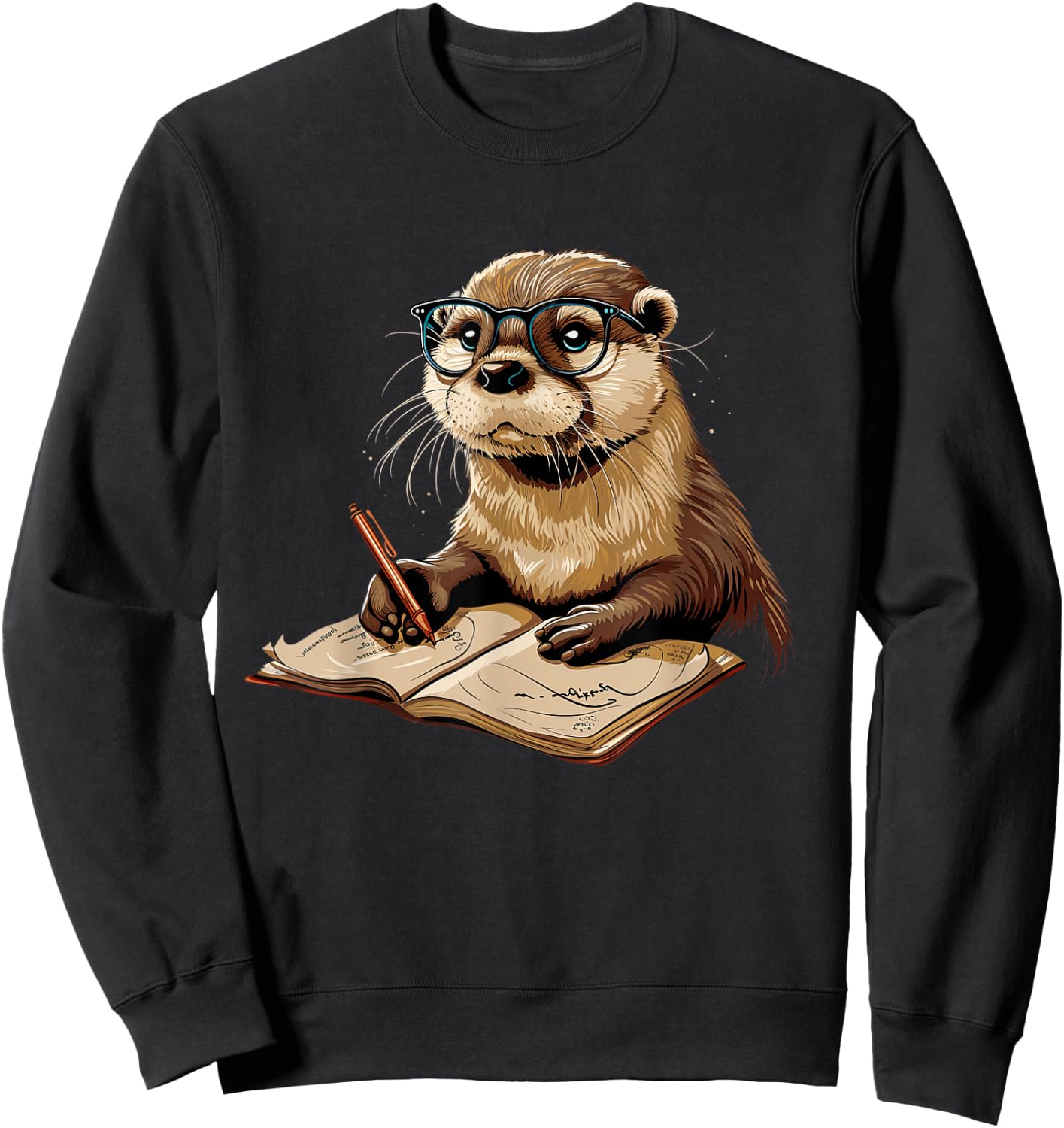 Otter Lover Funny Cute Sea Otter School Kids Sweatshirt - Sweatshirt | Black