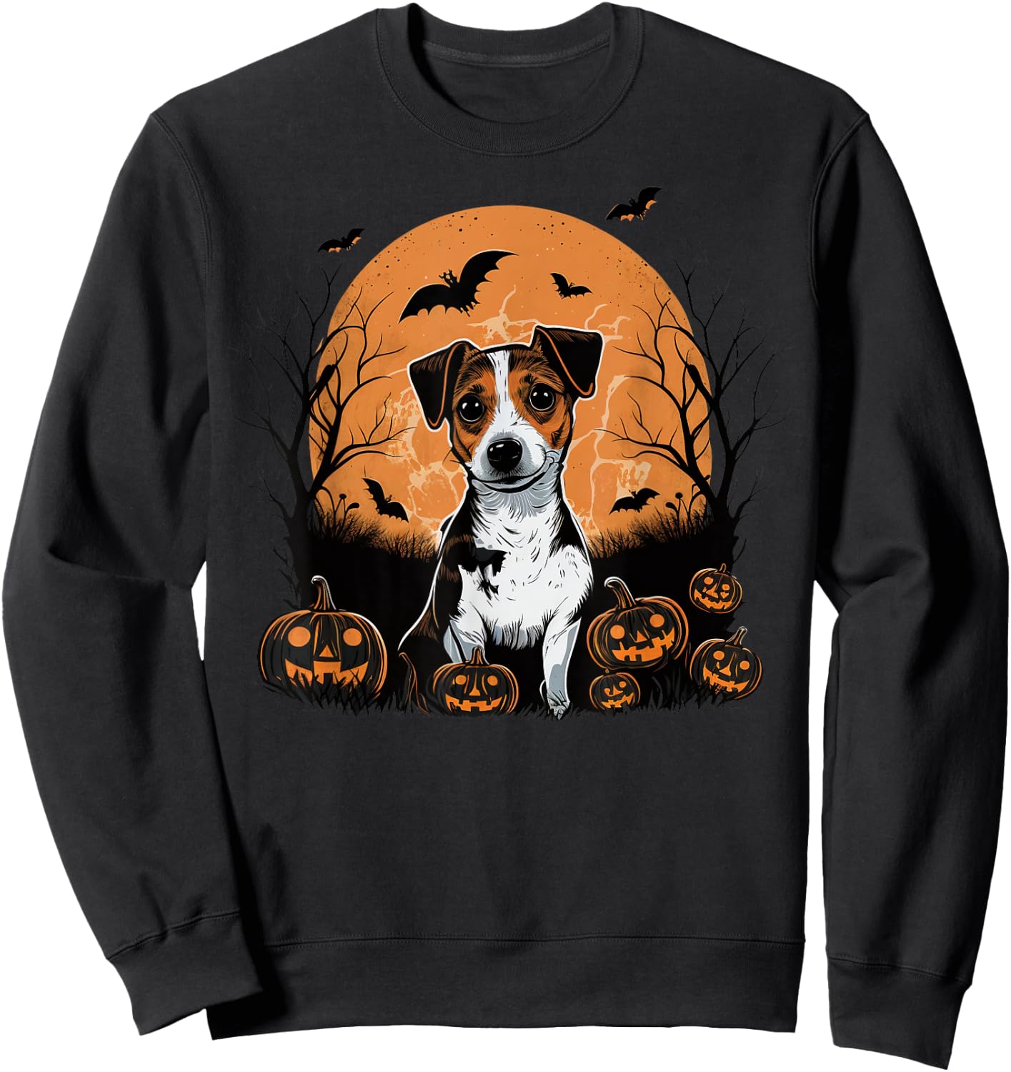 Pumpkin Jack Russell Terrier Halloween costume Sweatshirt - Sweatshirt | Black