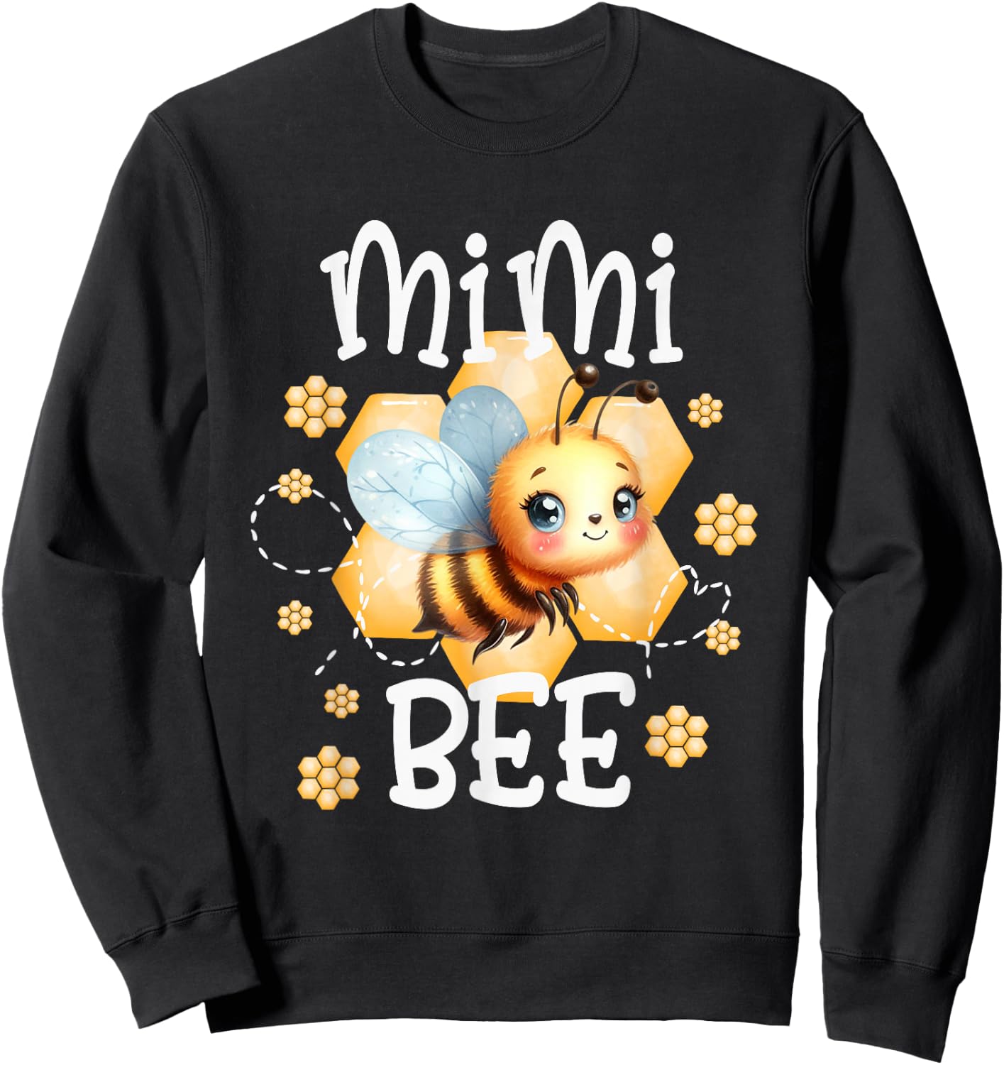 Bee Day Family Matching Birthday Party Shirt Bumblebee Mimi Sweatshirt - Sweatshirt | Black