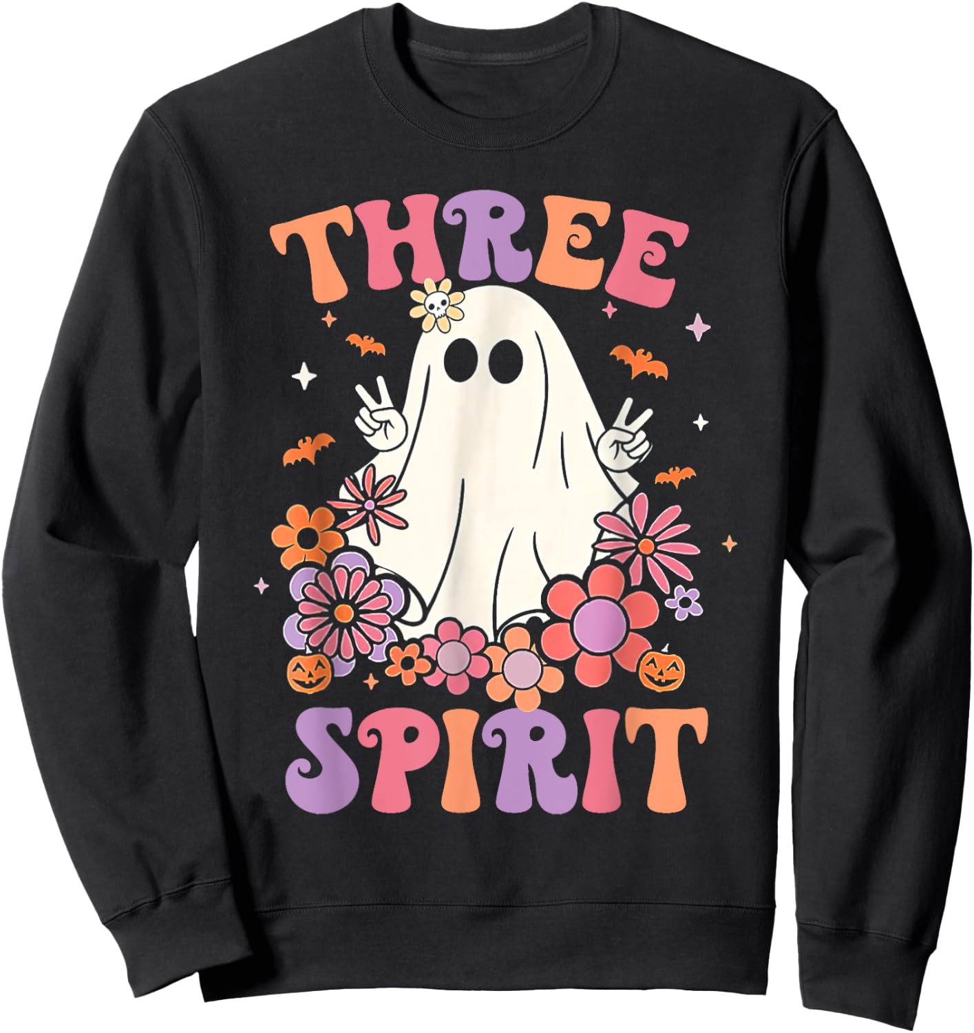 Three Spirit Halloween 3rd Birthday Party Decorations Sweatshirt - Sweatshirt | Black